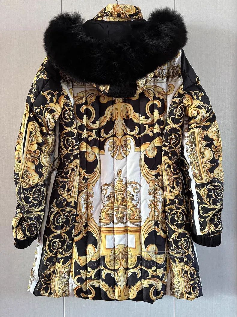 Versace Versace Goose down jacket fox fur collar Size L / US 10 / IT 46 - 3 Thumbnail