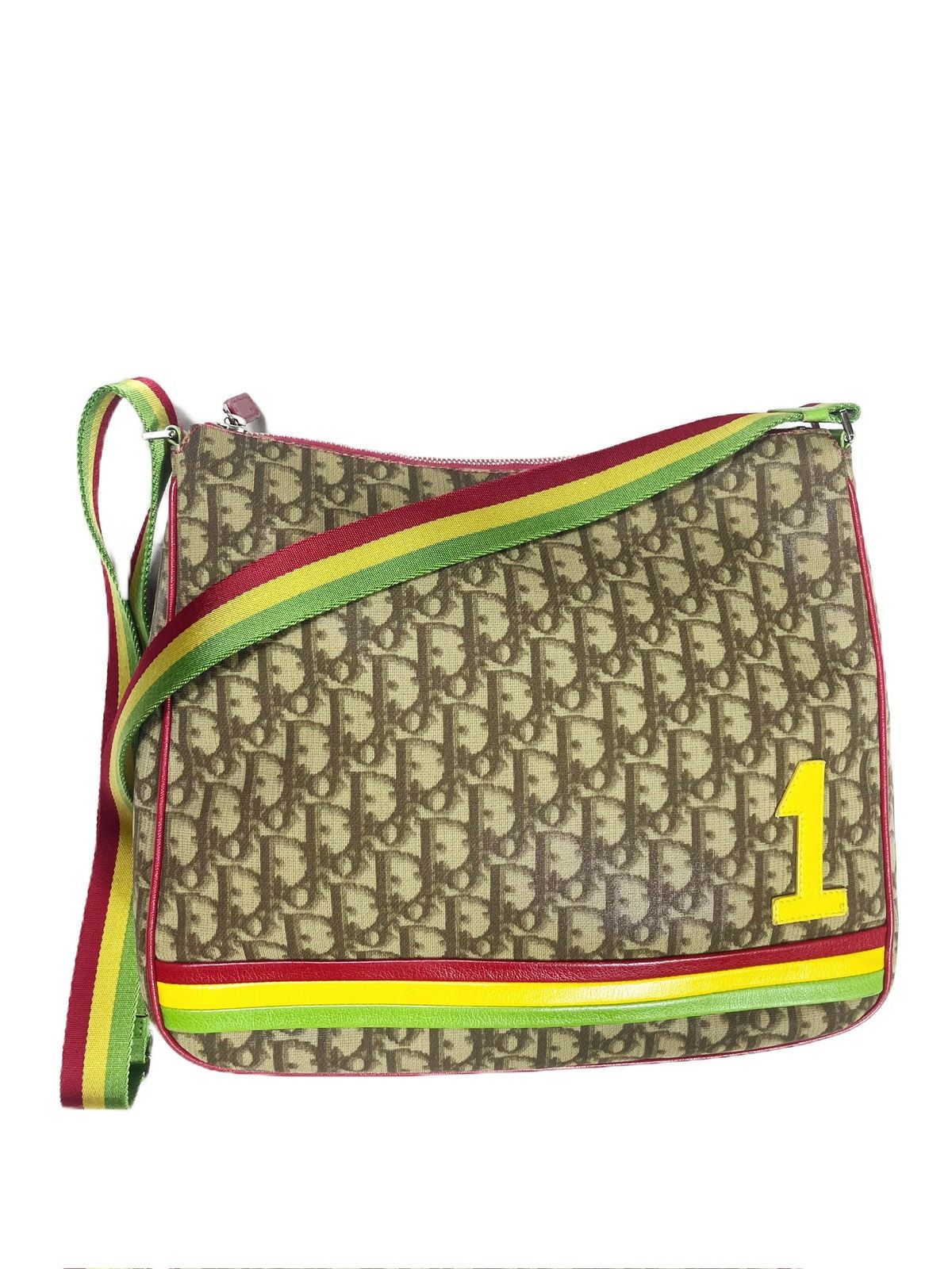 Dior Christian Dior SS04 Rasta Oblique Messenger Bag | Grailed
