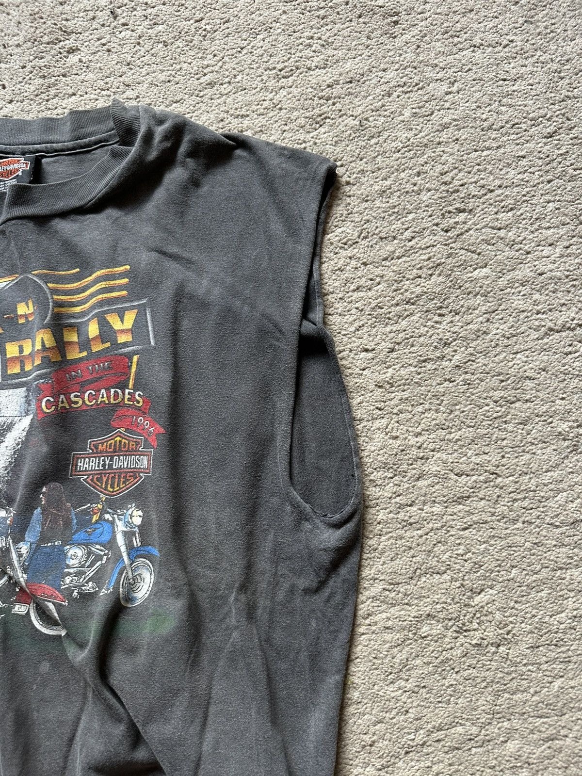 Harley Davidson 1990s Harley Davidson faded Sleveless Tshirt Size US XL / EU 56 / 4 - 3 Thumbnail