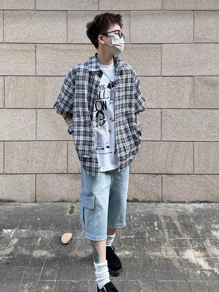 Japanese Brand × Vintage Frayed Wide Leg Waist Cargo Pocket Size US 29 - 6 Thumbnail