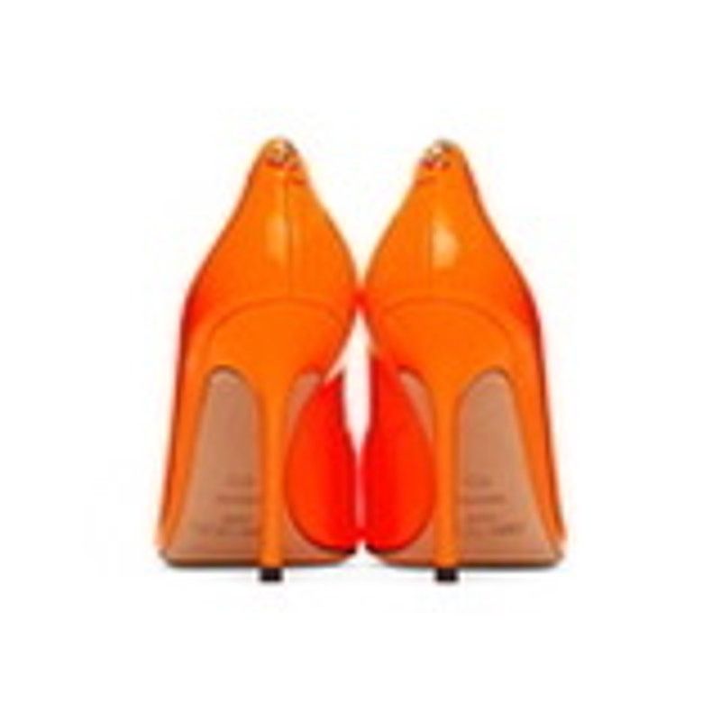 Jimmy Choo Jimmy Choo Love 100 Orange Patent Leather Pumps Size 36.5 EU Size US 5.5 / IT 35.5 - 5 Thumbnail