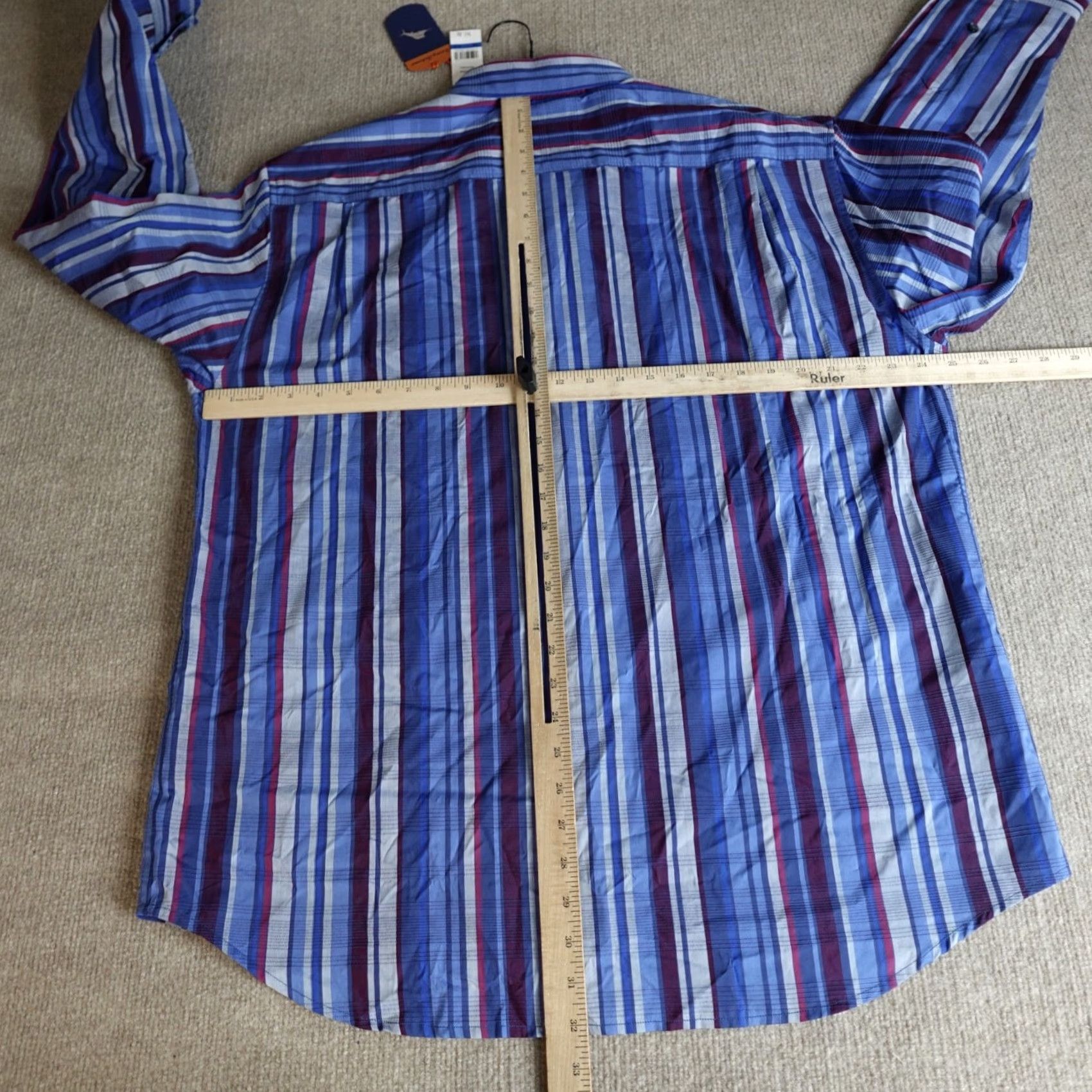Tommy Bahama Tommy Bahama Shirt XL Blue Stripe Breaker Cotton Silk NEW Mens Shirt Size US XL / EU 56 / 4 - 6 Thumbnail
