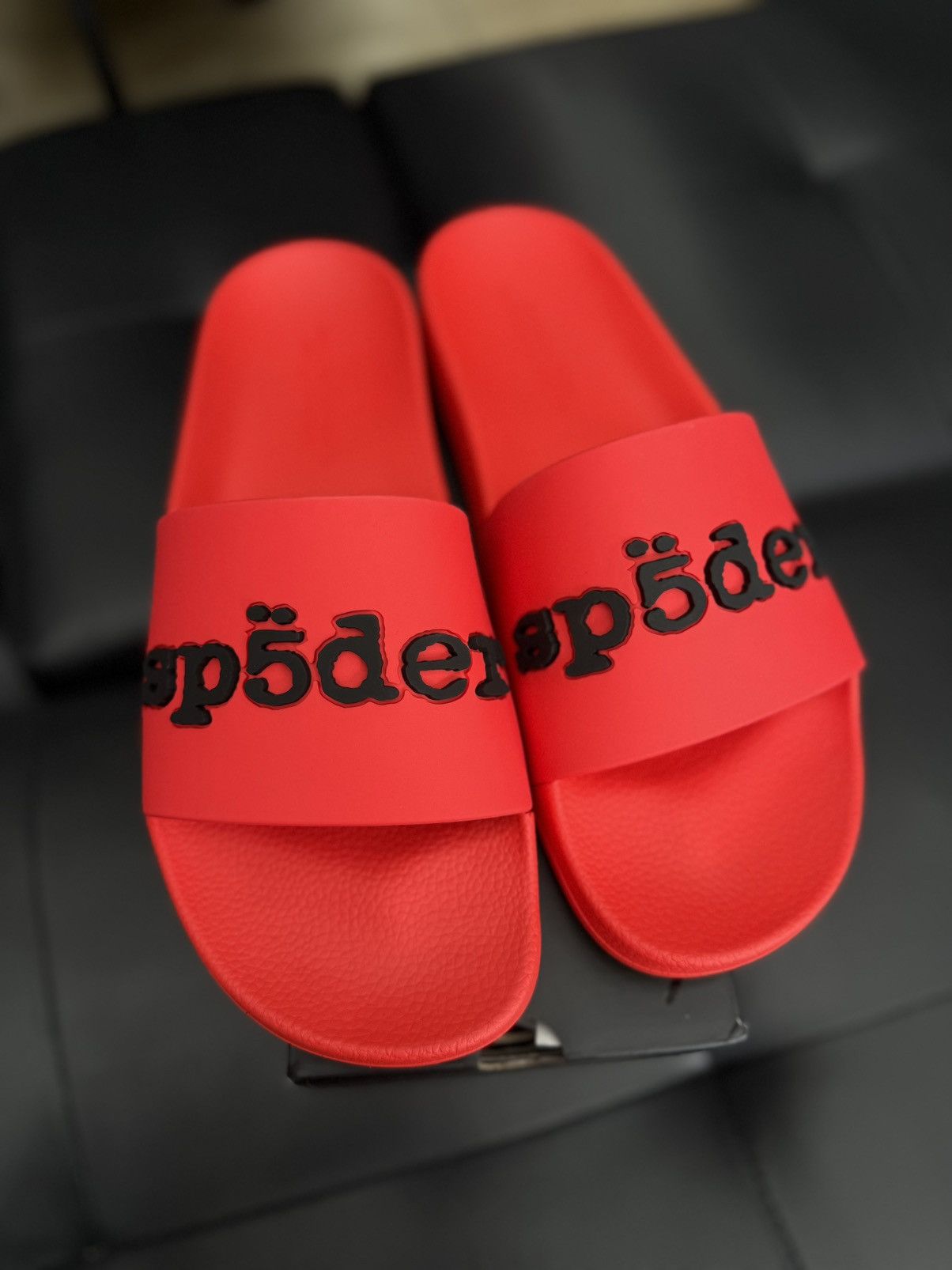 Sp5der Sp5der Red Slip On Slides Size (12) Brand New Size US 12 / EU 45 - 1 Thumbnail