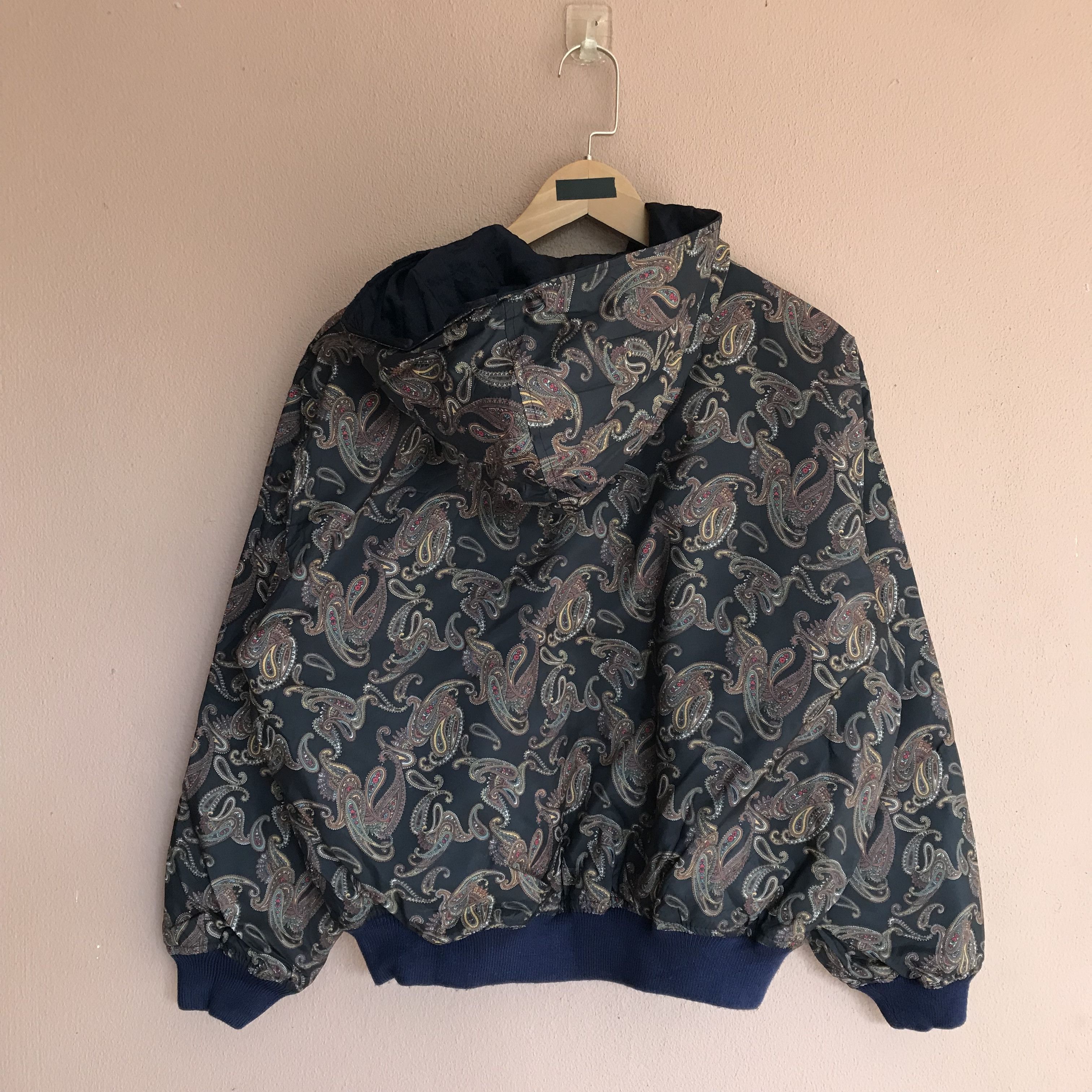 Japanese Brand Paisley Bandana reversibleHoodie jacket bomber Size M / US 6-8 / IT 42-44 - 2 Thumbnail