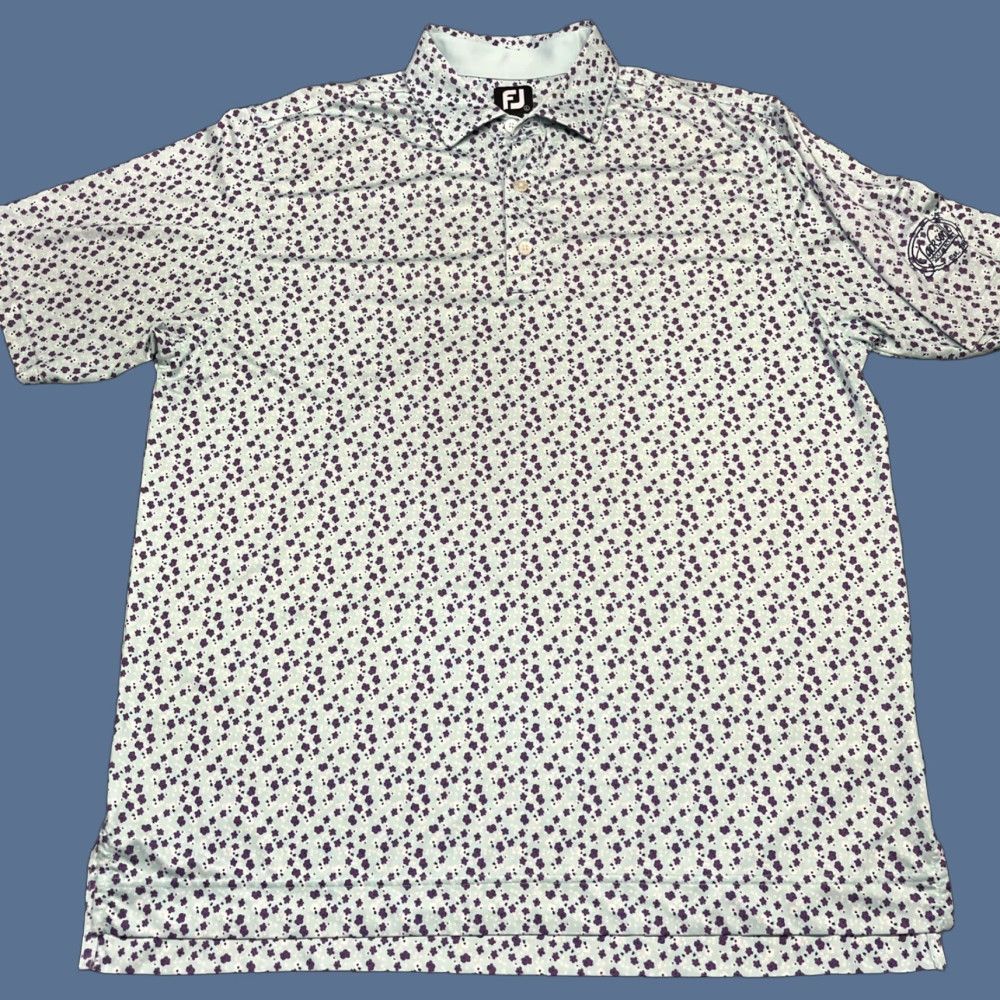 Footjoy FootJoy Polo Shirt Mens Regular Large Blue Short Sleeve Embroidered Logo Golf Size US L / EU 52-54 / 3 - 1 Thumbnail