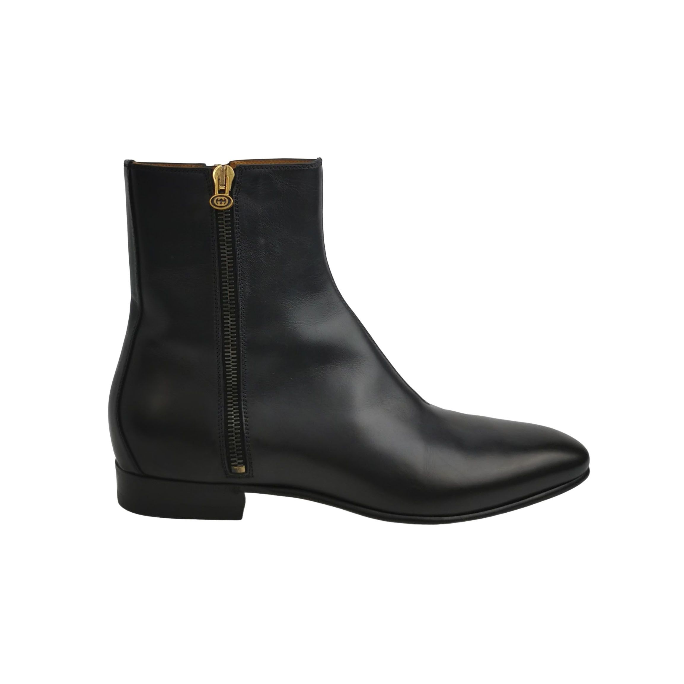 Gucci Gucci Logo Zipper Leather Boots 39 Size US 6 / EU 39 - 1 Thumbnail