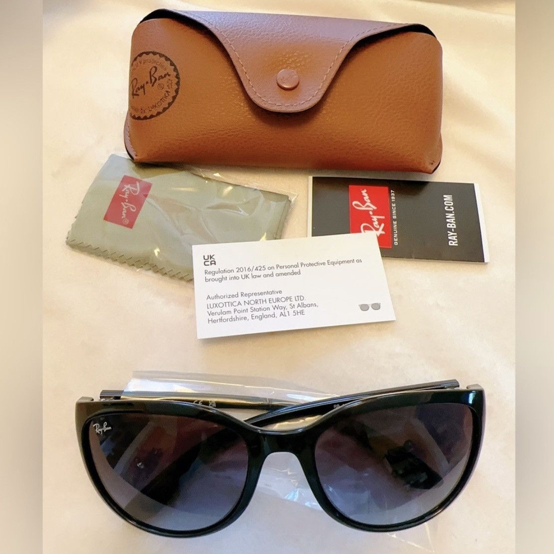 RayBan Ray Ban RB4167 601/8G 59 20 130 Polished Black Frame Gray Size ONE SIZE - 10 Thumbnail