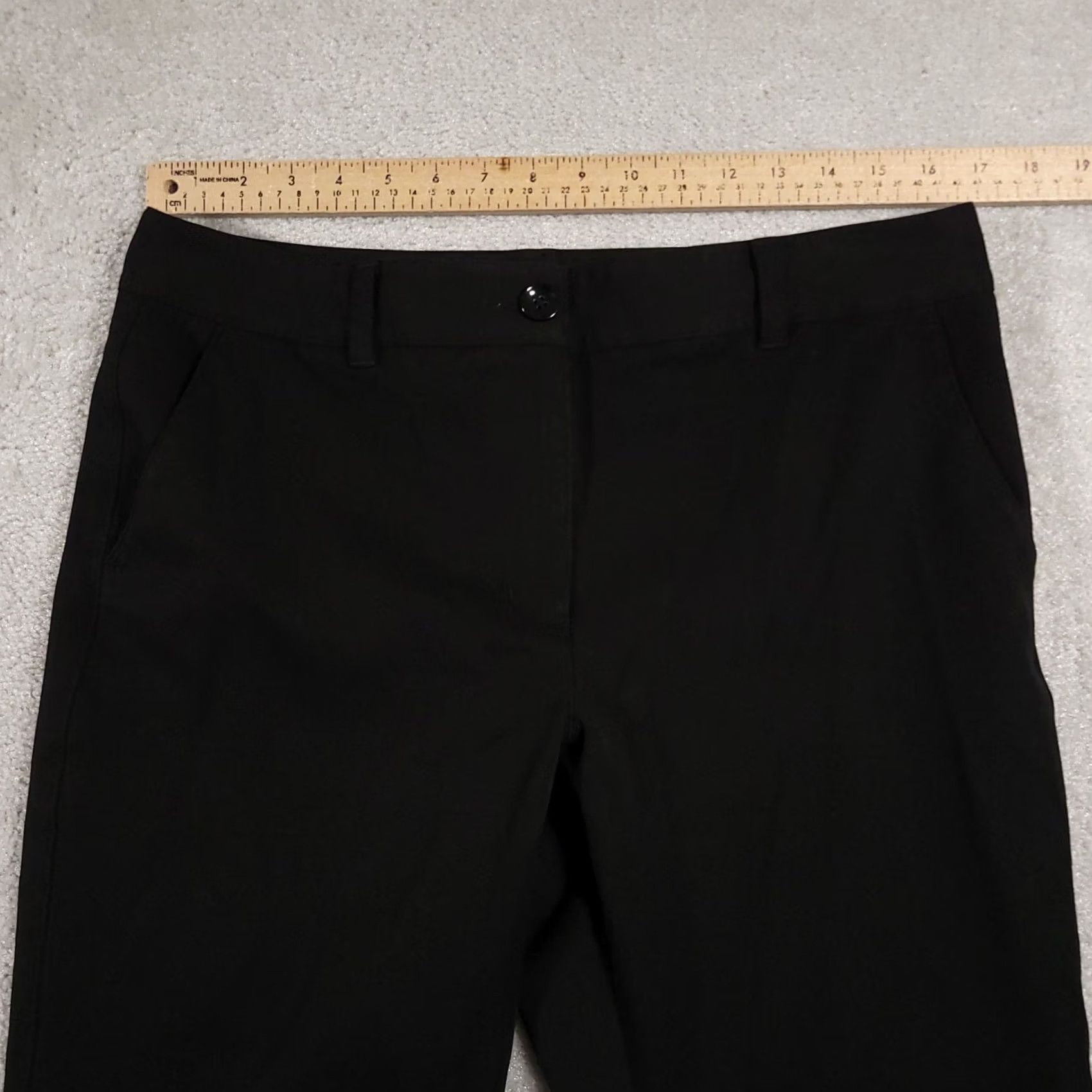 Talbots Talbots Womens 12 Black Cropped Stretch Pants Crop Capri Office Career Dress Size 34" / US 12 / IT 48 - 7 Thumbnail