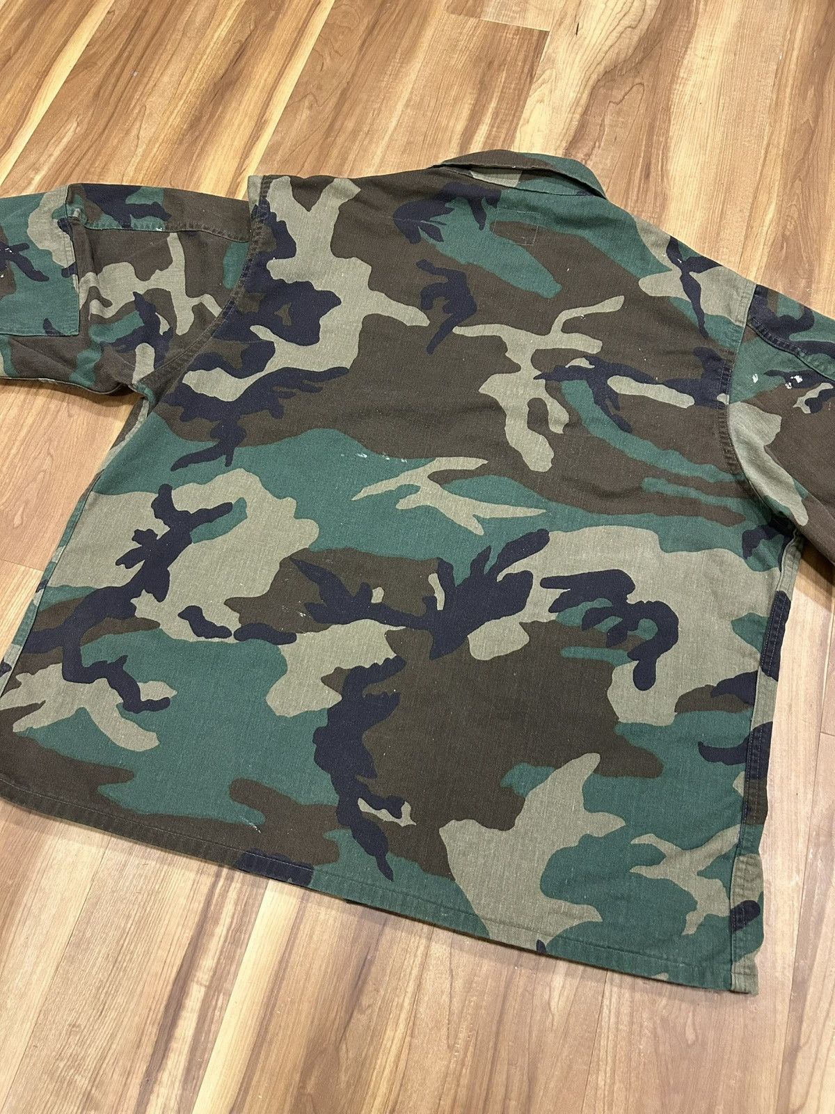 Other Vintage USMC Woodland Camo Button Up Size US XL / EU 56 / 4 - 4 Thumbnail