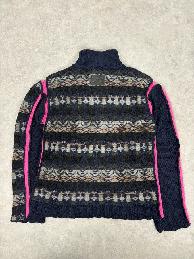 Dolce & Gabbana AW2006 Dolce & Gabbana Blue & Pink Buttoned Wool Sweater Size US M / EU 48-50 / 2 - 6 Thumbnail