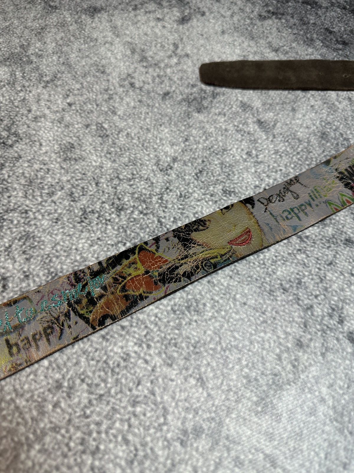 Desigual Y2K Desigual Style Ed Hardy Logo Leather Belts Streetwear Size ONE SIZE - 5 Thumbnail