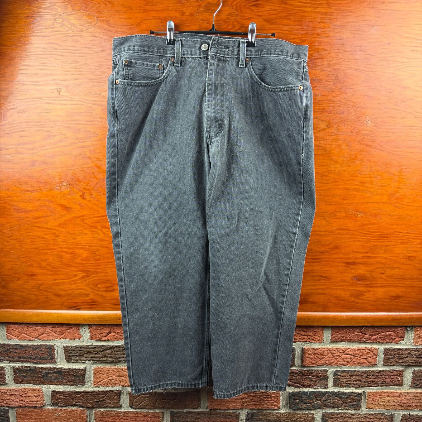 Levi's Levi's 550 Black Denim Jeans Size 38x26 Size US 38 / EU 54 - 2 Thumbnail