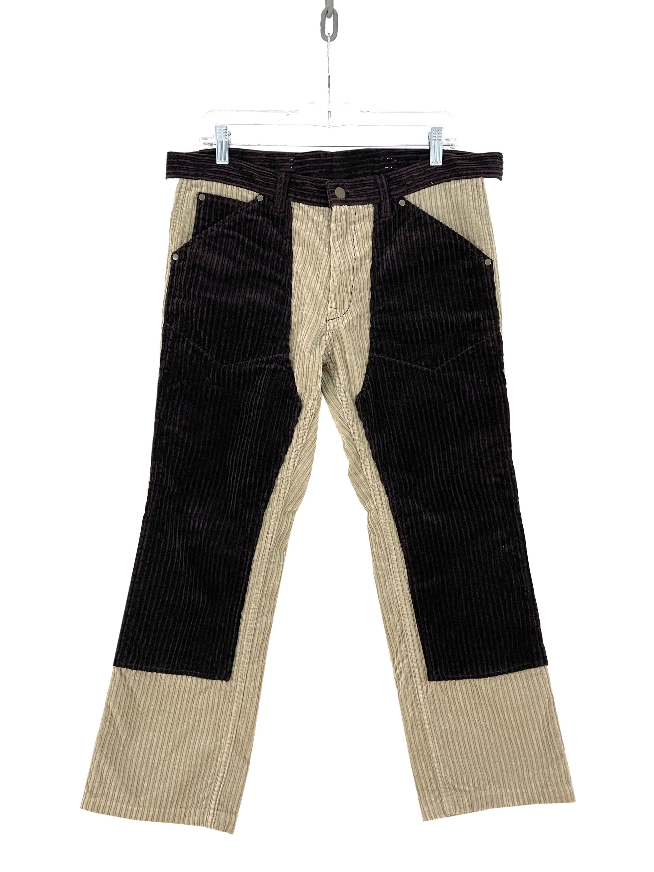 Number (N)ine 2000's Patchwork Corduroy Pants Size US 36 / EU 52 - 1 Thumbnail