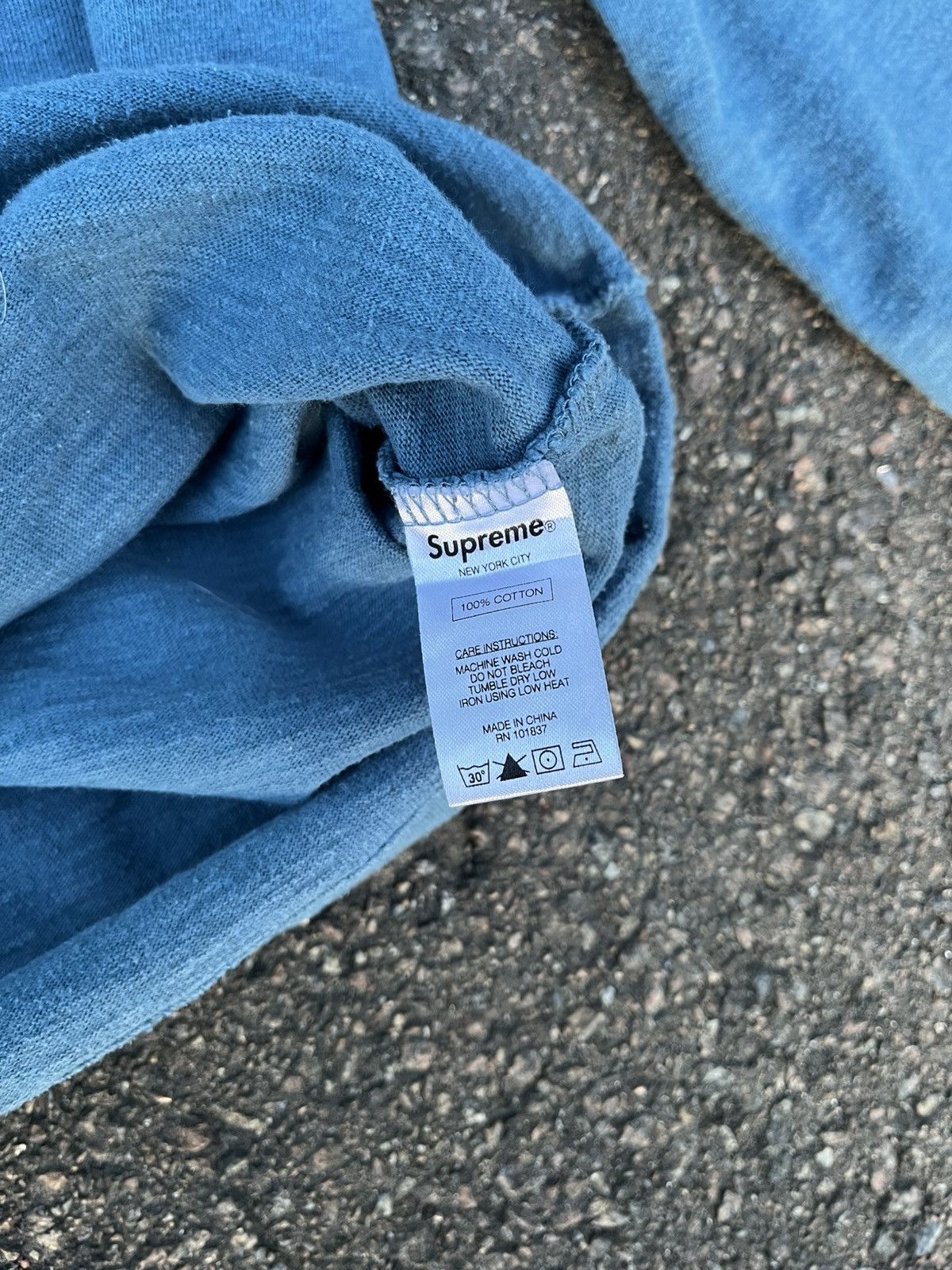 Supreme 💄SUPREME BASIC POCKET BLUE LONG SLEEVE TEE Size US M / EU 48-50 / 2 - 4 Thumbnail