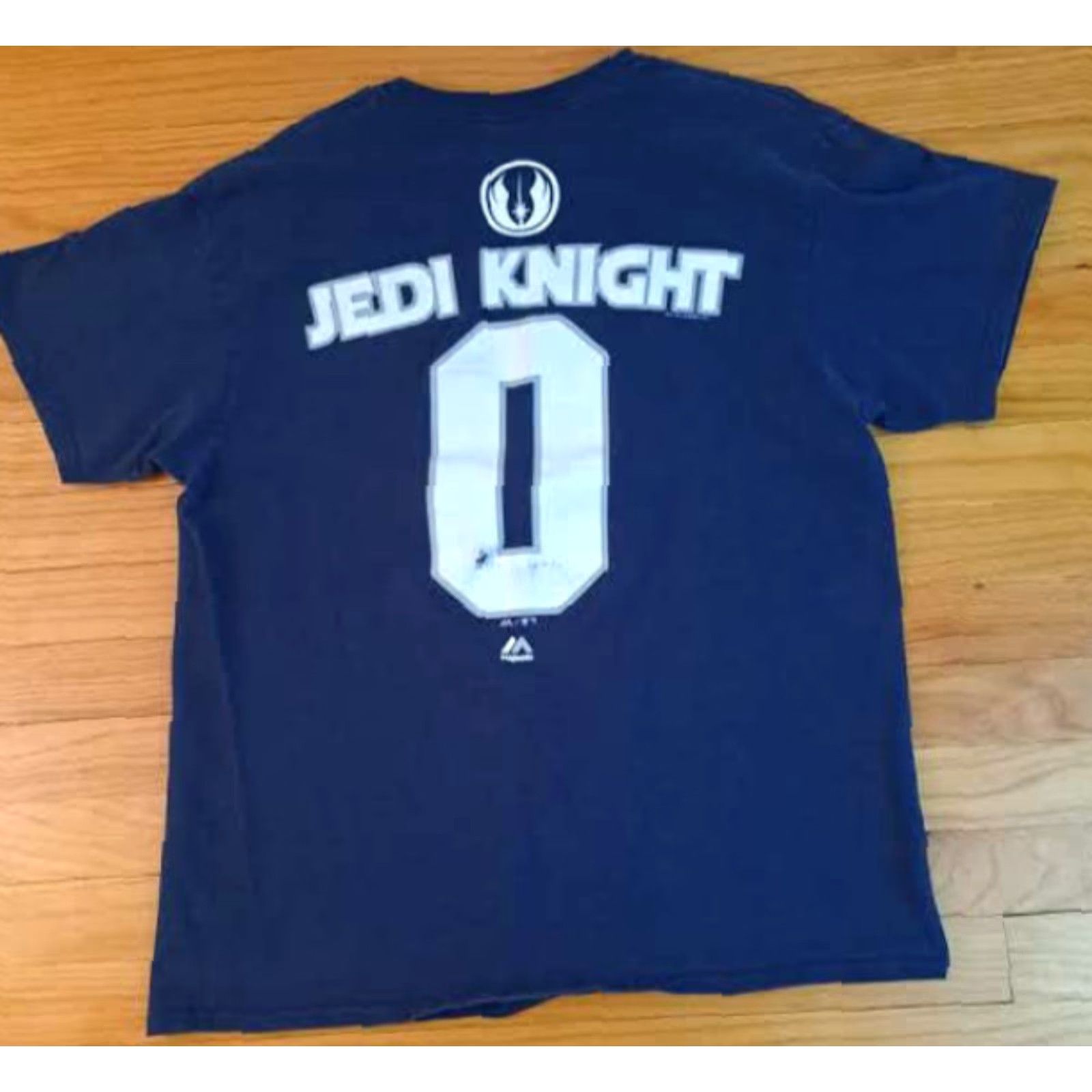 MLB VINTAGE Detroit Tigers Star Wars Jedi Knight TShirt Navy L Blue Unisex Adults Short Sleeve Jedi Star Wars 90s/Majestic/MLB Mens Size US L / EU 52-54 / 3 - 3 Thumbnail