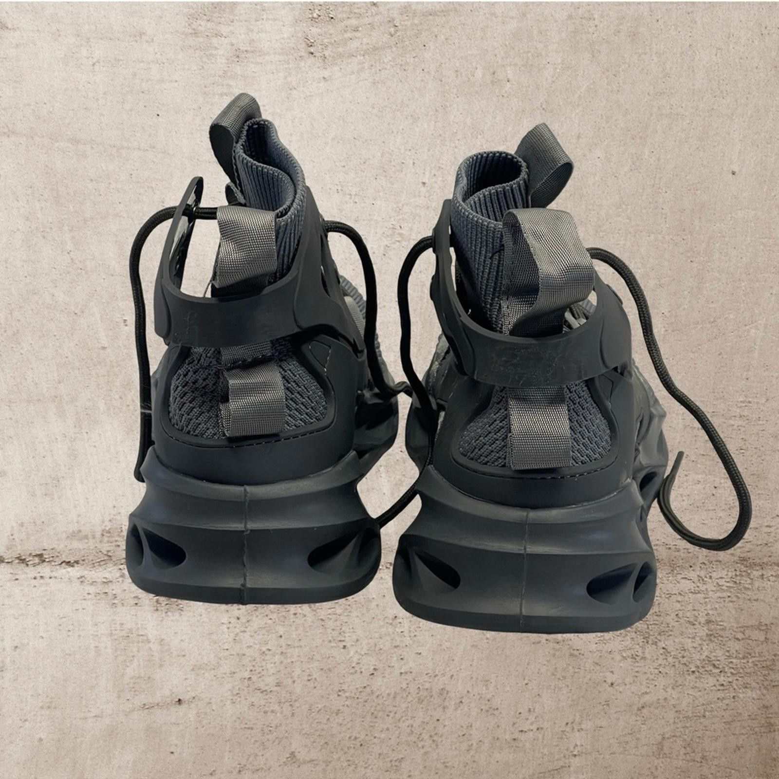 Wasted Paris Gray High-Top Sneakers with steel toes - size 6W - Mint! Size US 6 / IT 36 - 3 Thumbnail
