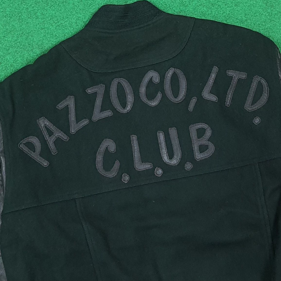 Japanese Brand Vintage 80s Pazzo Club Varsity Wool Leather Bomber C287N16 Size US L / EU 52-54 / 3 - 2 Thumbnail