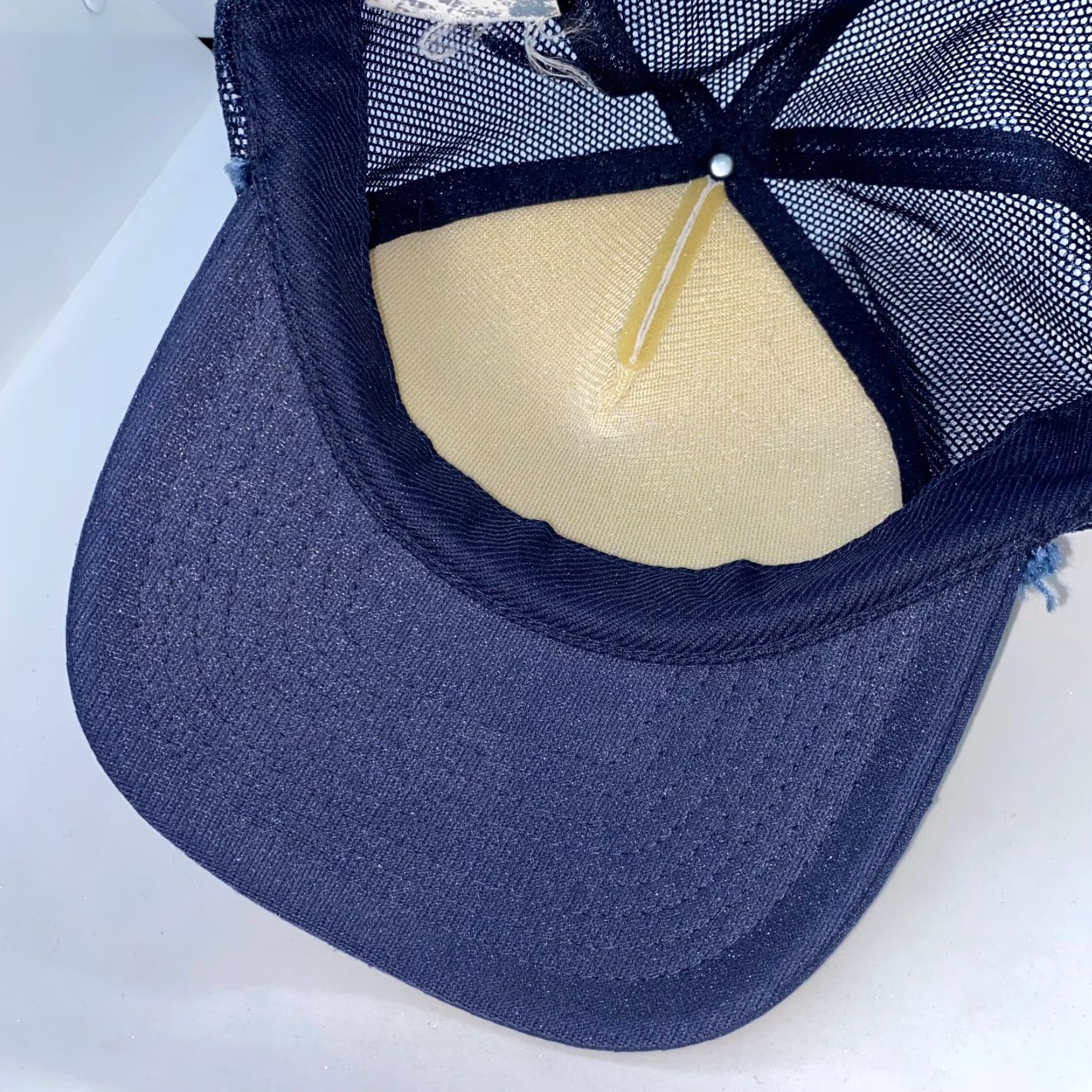 Vintage VINTAGE San Carlos California Lloyd J Tobey Trucker Hat - Adjustable Canvas Cotton Breathable Logo - Men’s Style Trucker Hat Blue - San Sun Brand Size ONE SIZE - 4 Thumbnail
