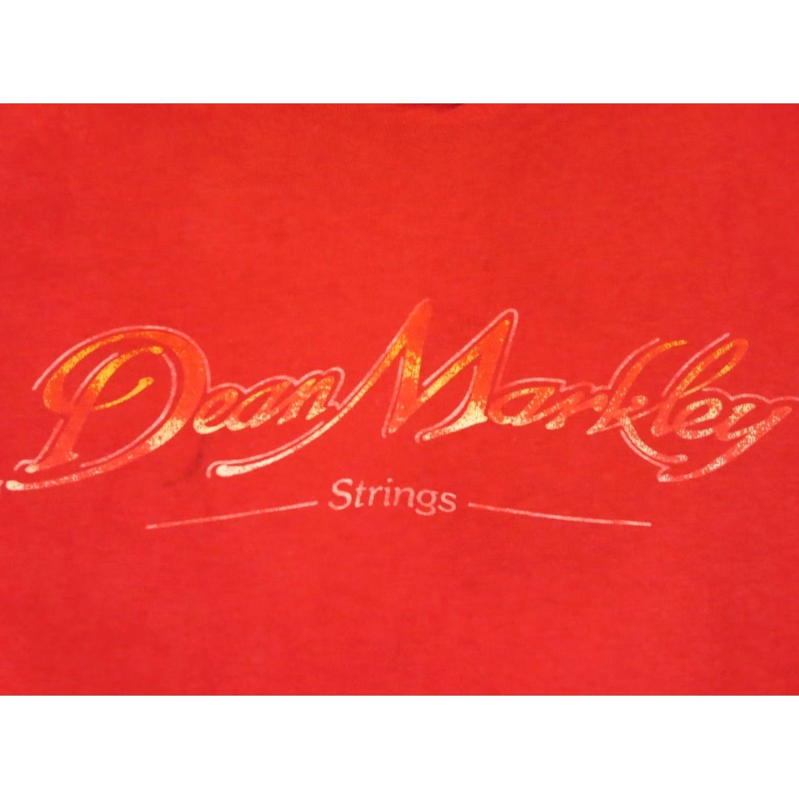 Vintage VINTAGE Dean Markley STRINGS T-Shirt LARGE red 80s 90s guitar music rock Mens XL Size US L / EU 52-54 / 3 - 4 Thumbnail
