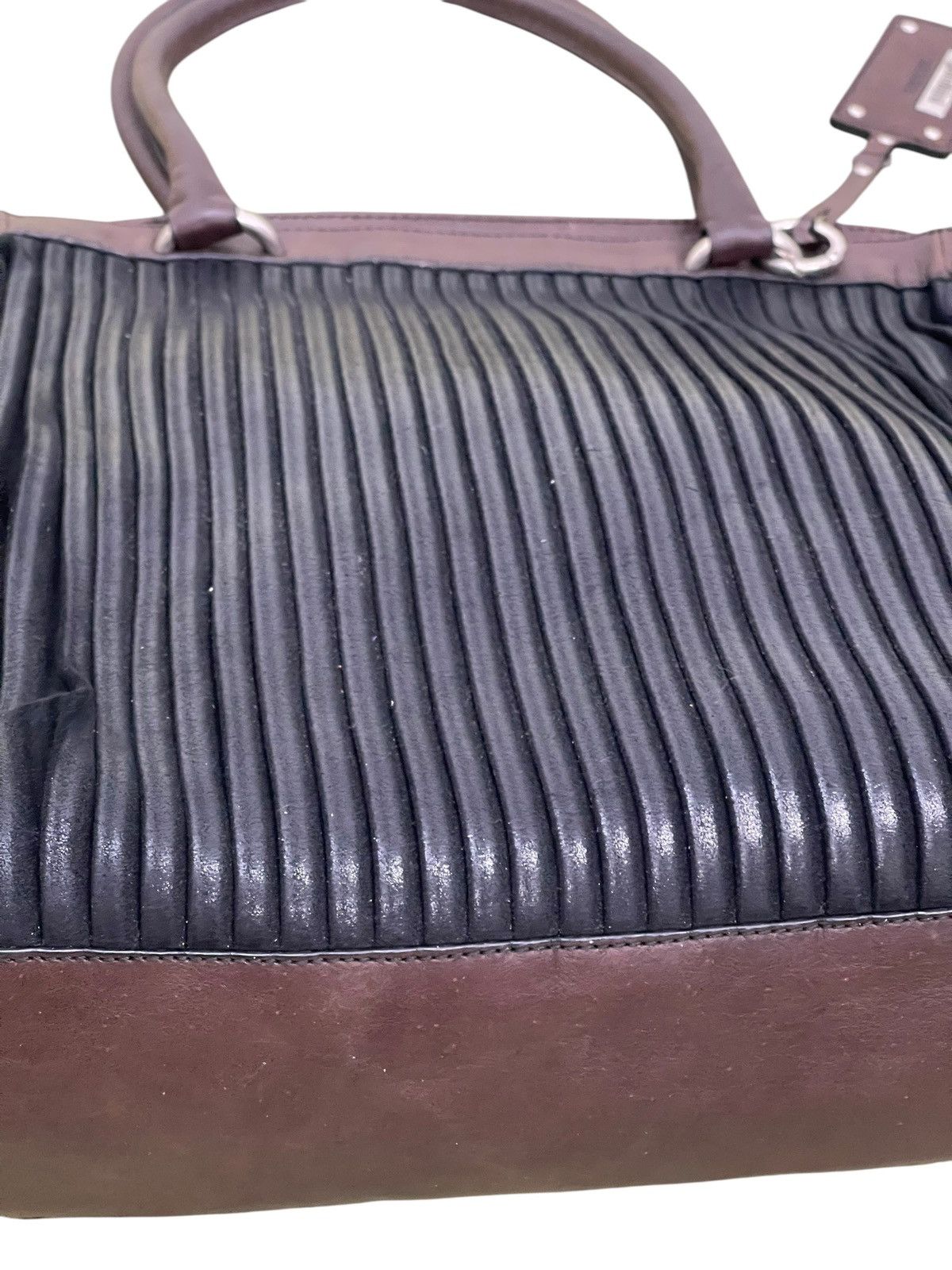 Genuine Leather Full Leather Gambini Italy Pleated Tote Shoulder Bag 1🟩5 Size ONE SIZE - 8 Thumbnail