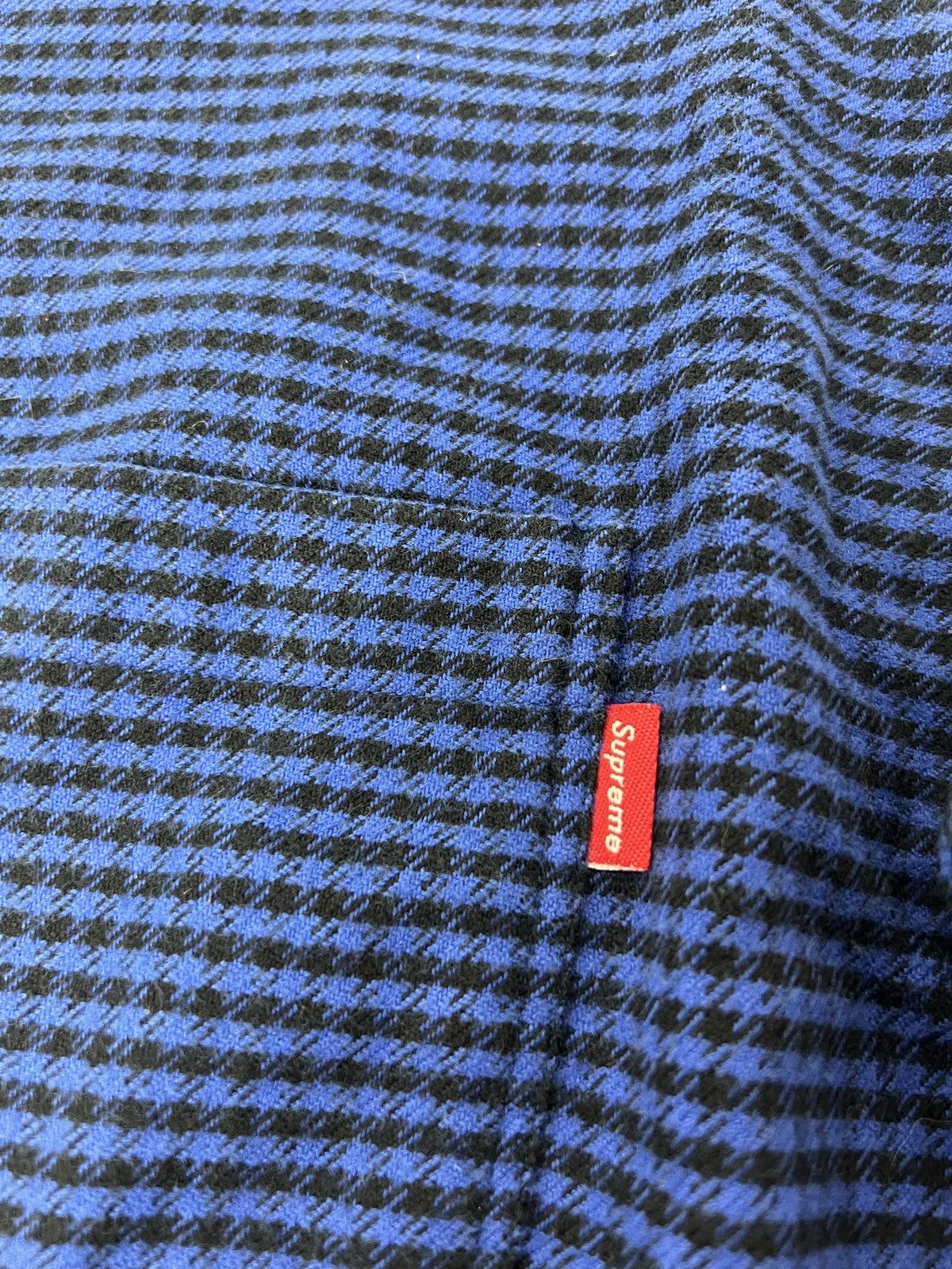 Supreme Houndstooth Royal Blue Button Up Down Shirt Size US XL / EU 56 / 4 - 2 Thumbnail