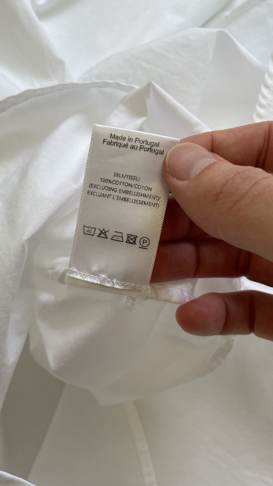 Simone Rocha White Cotton ‘3D Rosette Rose’ Shirt Size US L / EU 52-54 / 3 - 13 Thumbnail