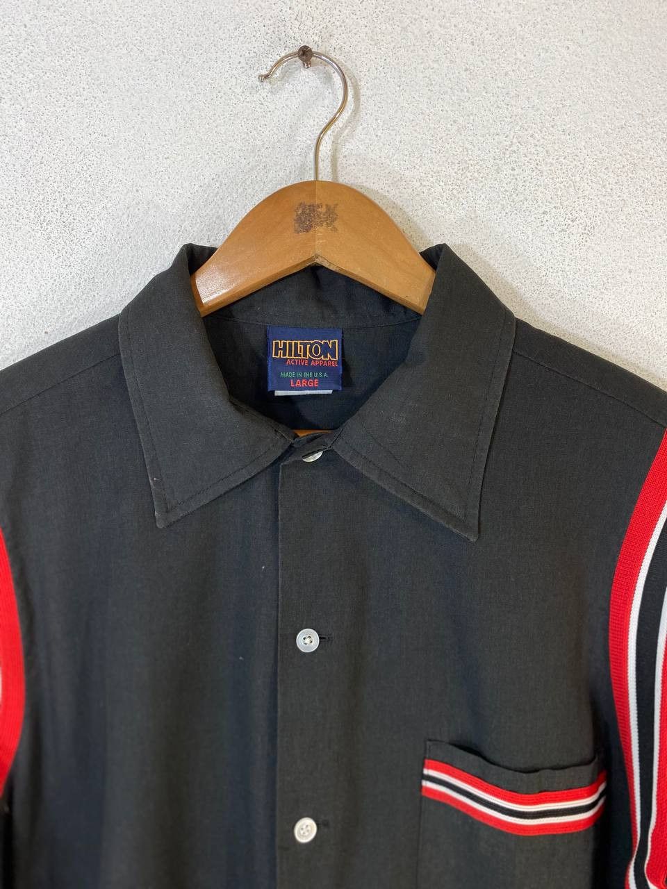 Vintage vintage hilton bowling shirt bank of keystone backhit Size US L / EU 52-54 / 3 - 3 Thumbnail