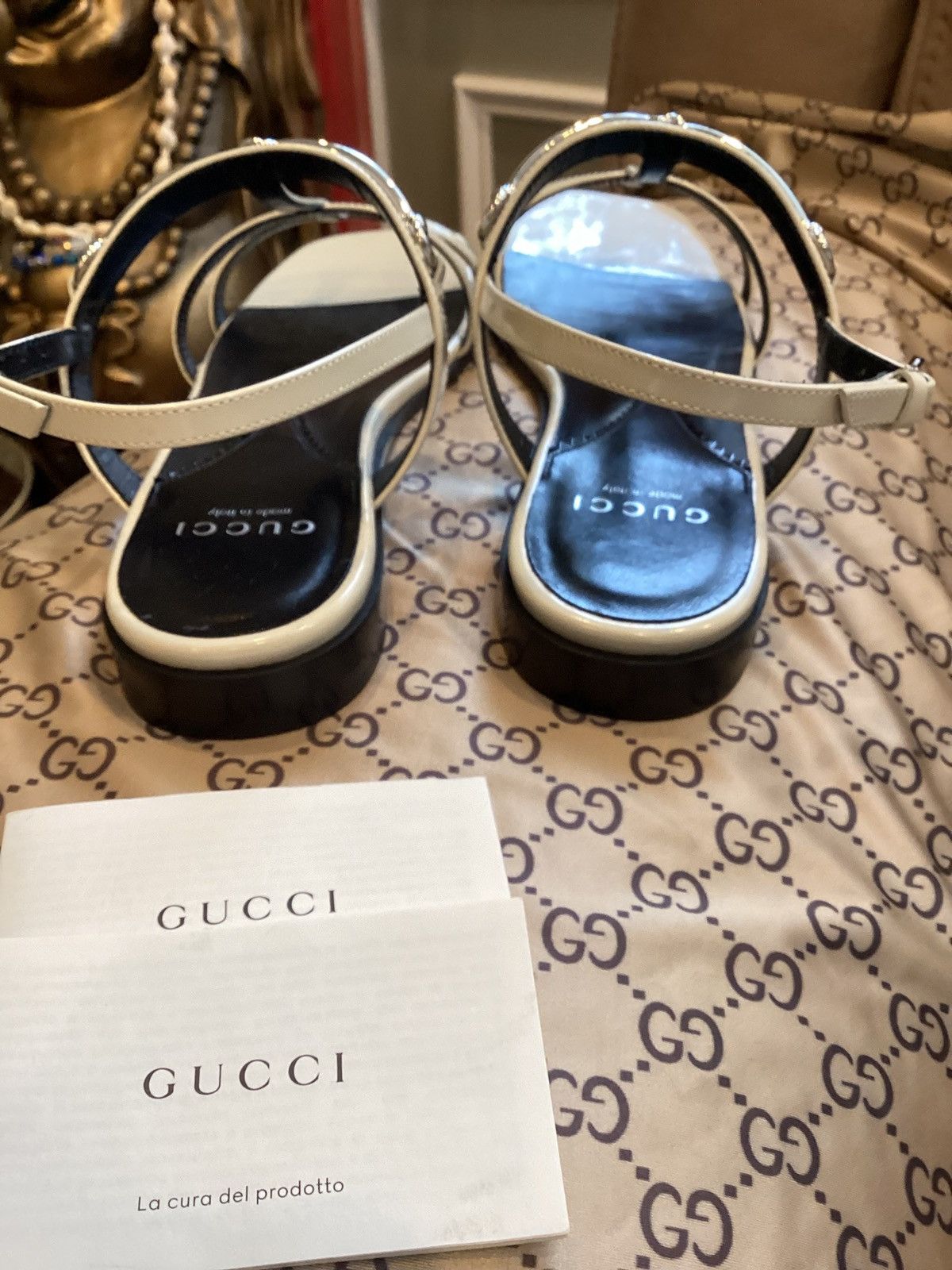 Gucci Gucci leather horsebit sandals Size US 7 / IT 37 - 3 Thumbnail