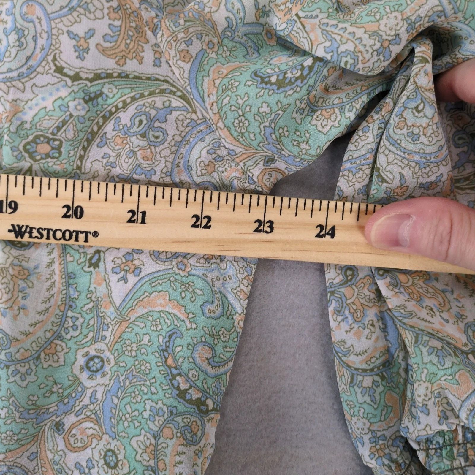 Other New York & Co Pastel Paisley Sheer Blouse Puff Sleeve XL Size XL / US 12-14 / IT 48-50 - 5 Thumbnail