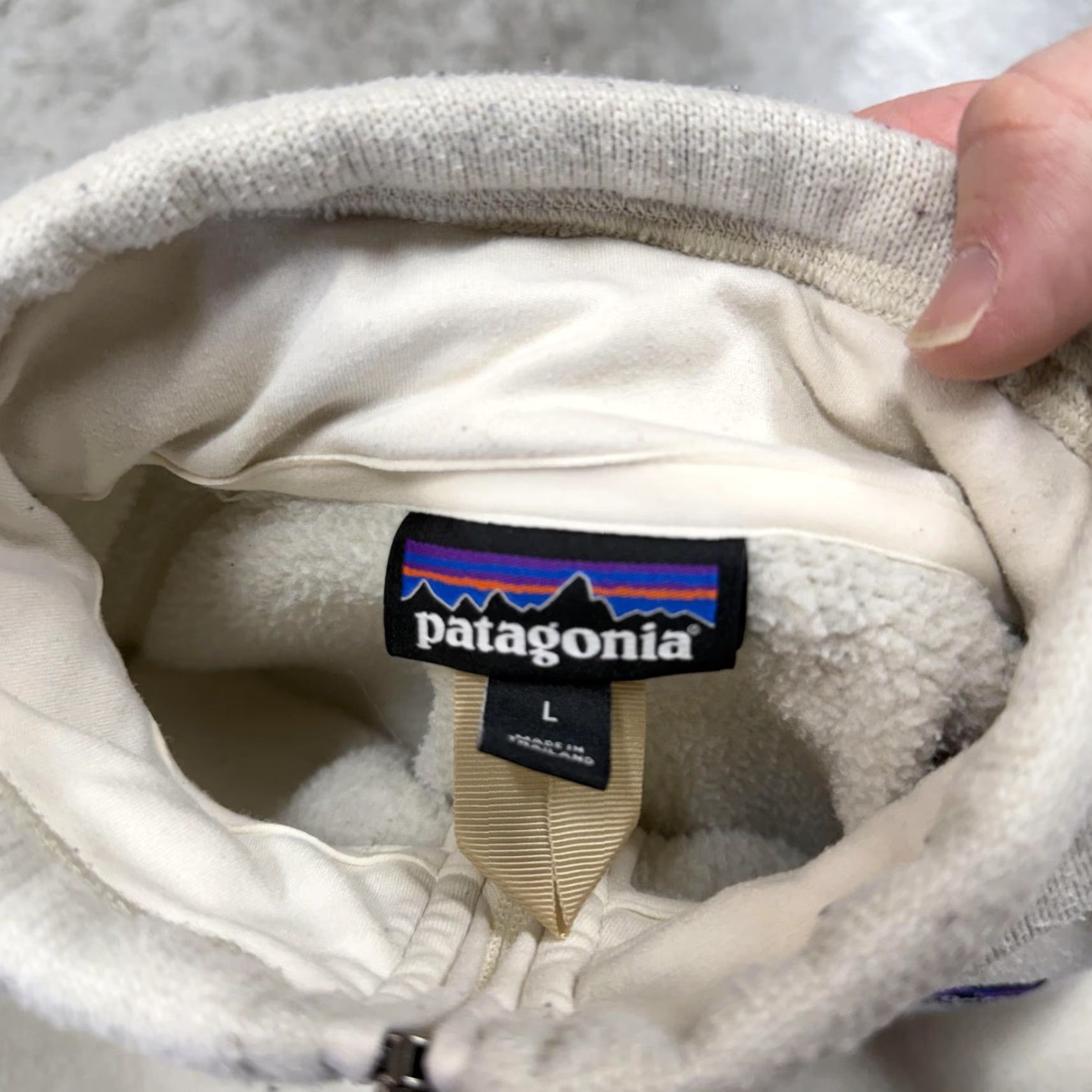 Patagonia Patagonia Sweater Womens Large White Fleece 1/4 Zip Mock Neck Pullover Top Size L / US 10 / IT 46 - 5 Thumbnail