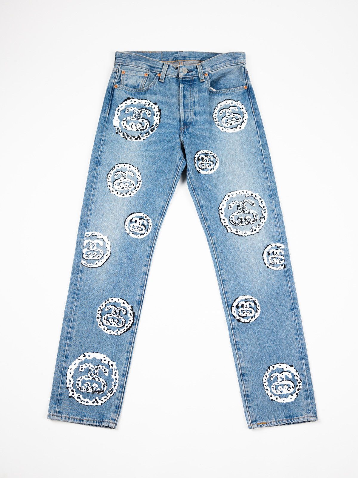 image of Denim Tears x Stussy Blue Jeans, Men's (Size 30)