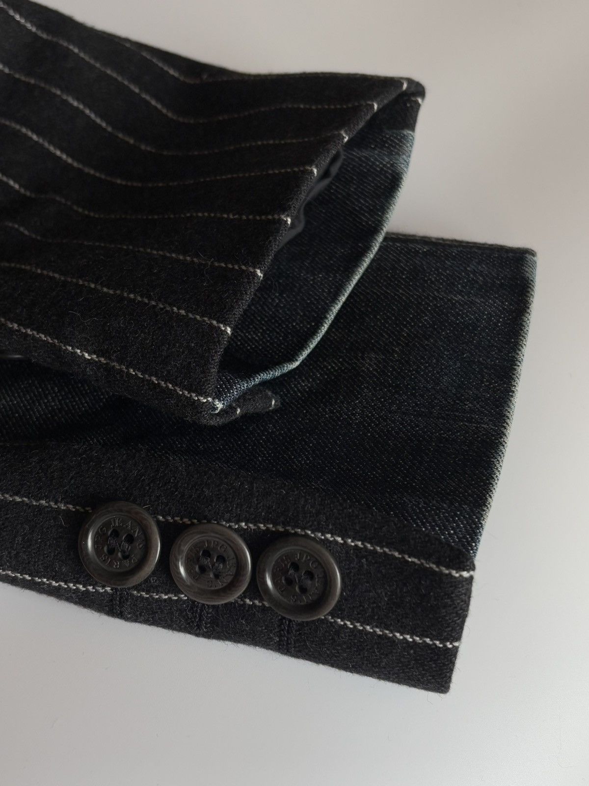 Jean Paul Gaultier Jean Paul Gaultier Jeans Striped Denim Fitted Blazer IT 42 M Size M / US 6-8 / IT 42-44 - 14 Thumbnail