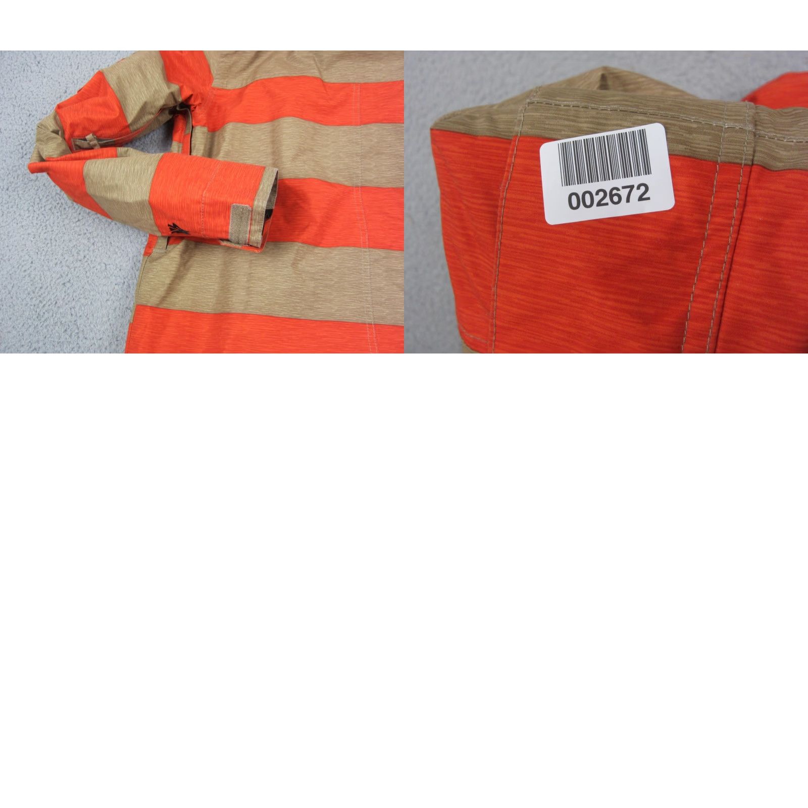 Burton Burton Jacket Mens Small Orange Striped Hooded DryRide Snowboard Ski Windbreaker Lining Polyester Regular-Size Clothing Outdoors Mens Size US S / EU 44-46 / 1 - 11 Thumbnail