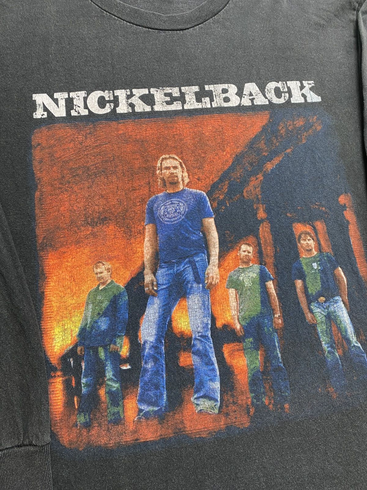Vintage Vintage Line-Up NICKELBACK Tour 2004 "The Long Road" T-Shirt Size US L / EU 52-54 / 3 - 3 Thumbnail