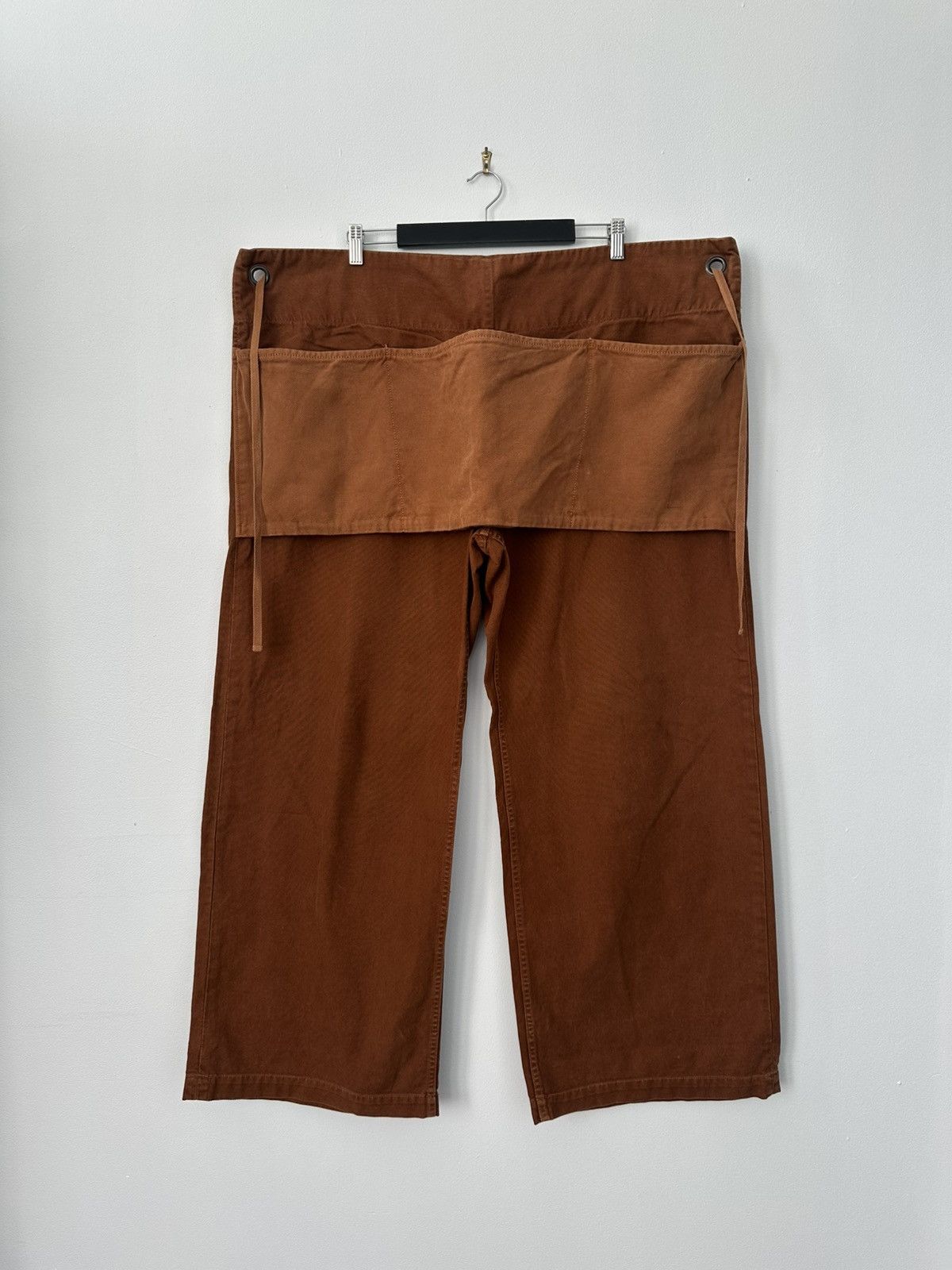 Kapital Orange Cotton Wide Baker Pants