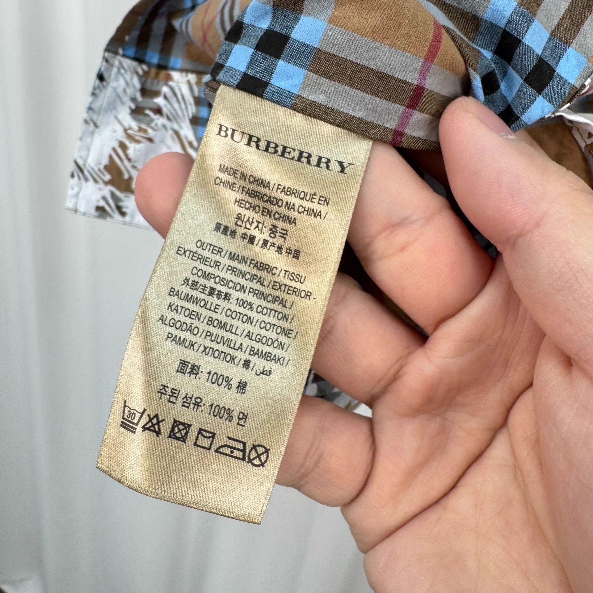 Burberry Burberry Graffiti Check Short Sleeve Shirt UK6 99 New Size US XL / EU 56 / 4 - 6 Thumbnail