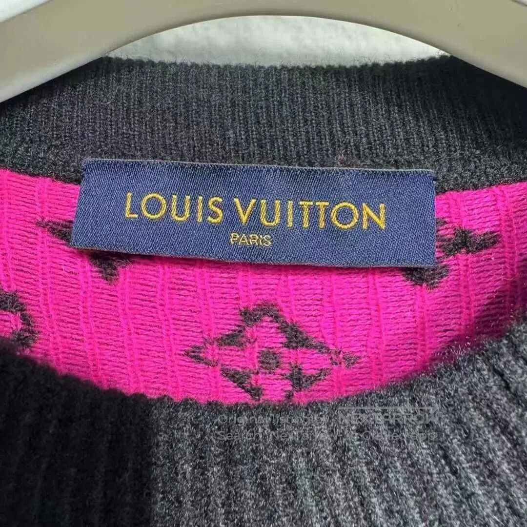 Louis Vuitton louis vuitton black purple wool sweater. Size US XL / EU 56 / 4 - 3 Thumbnail