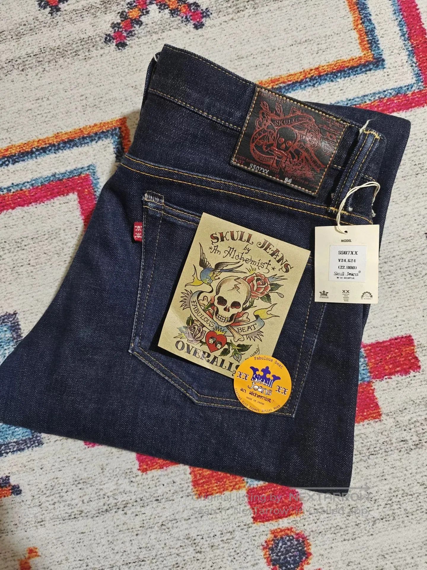 Vintage Made in Japan Skull Jeans S507xx Raw Denim. Size US 34 / EU 50 - 1 Thumbnail