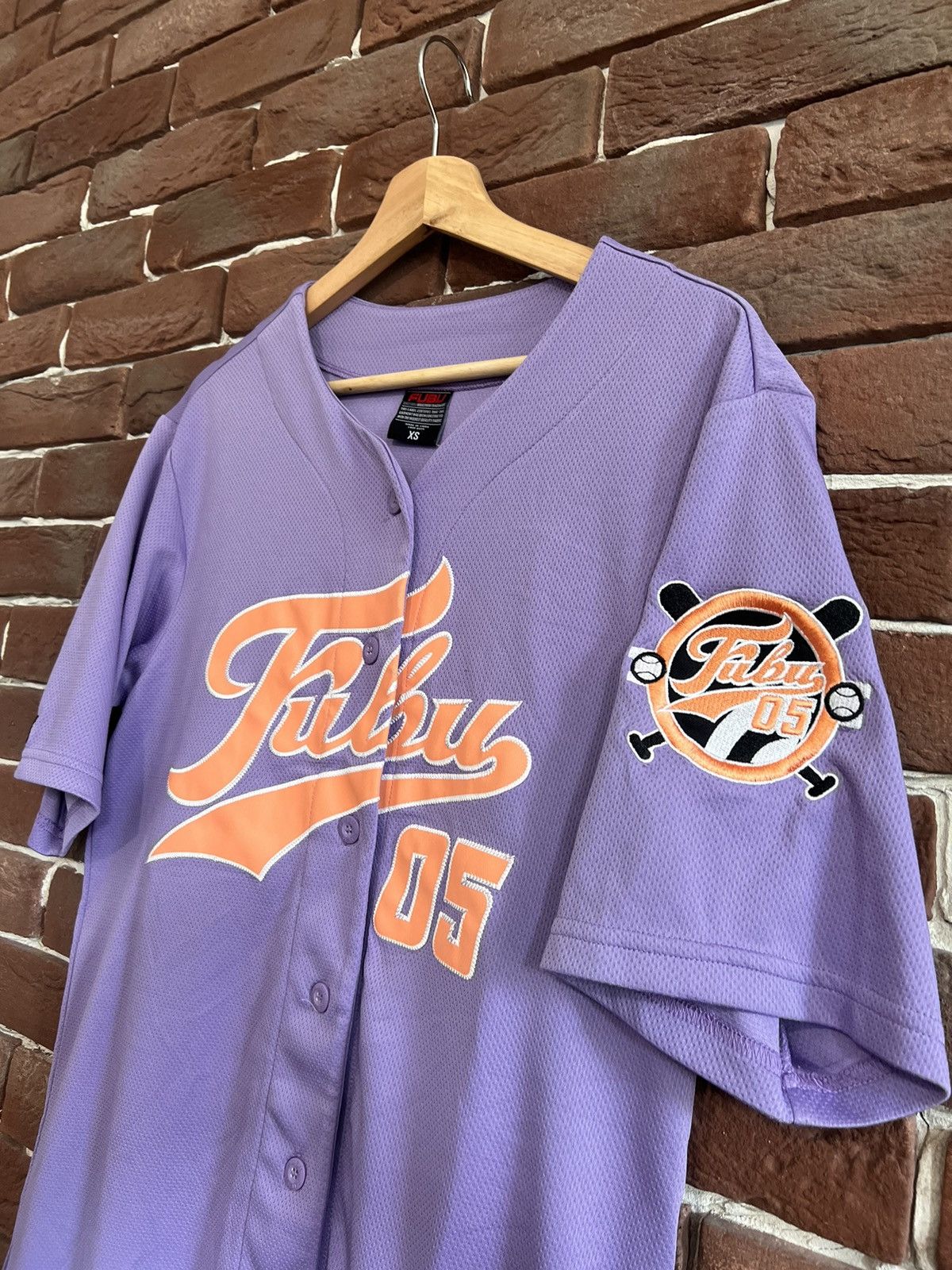 Fubu Vintage Fubu Baseball Jersey Button Ups T-Shirt Lavender XS Size US XS / EU 42 / 0 - 2 Thumbnail