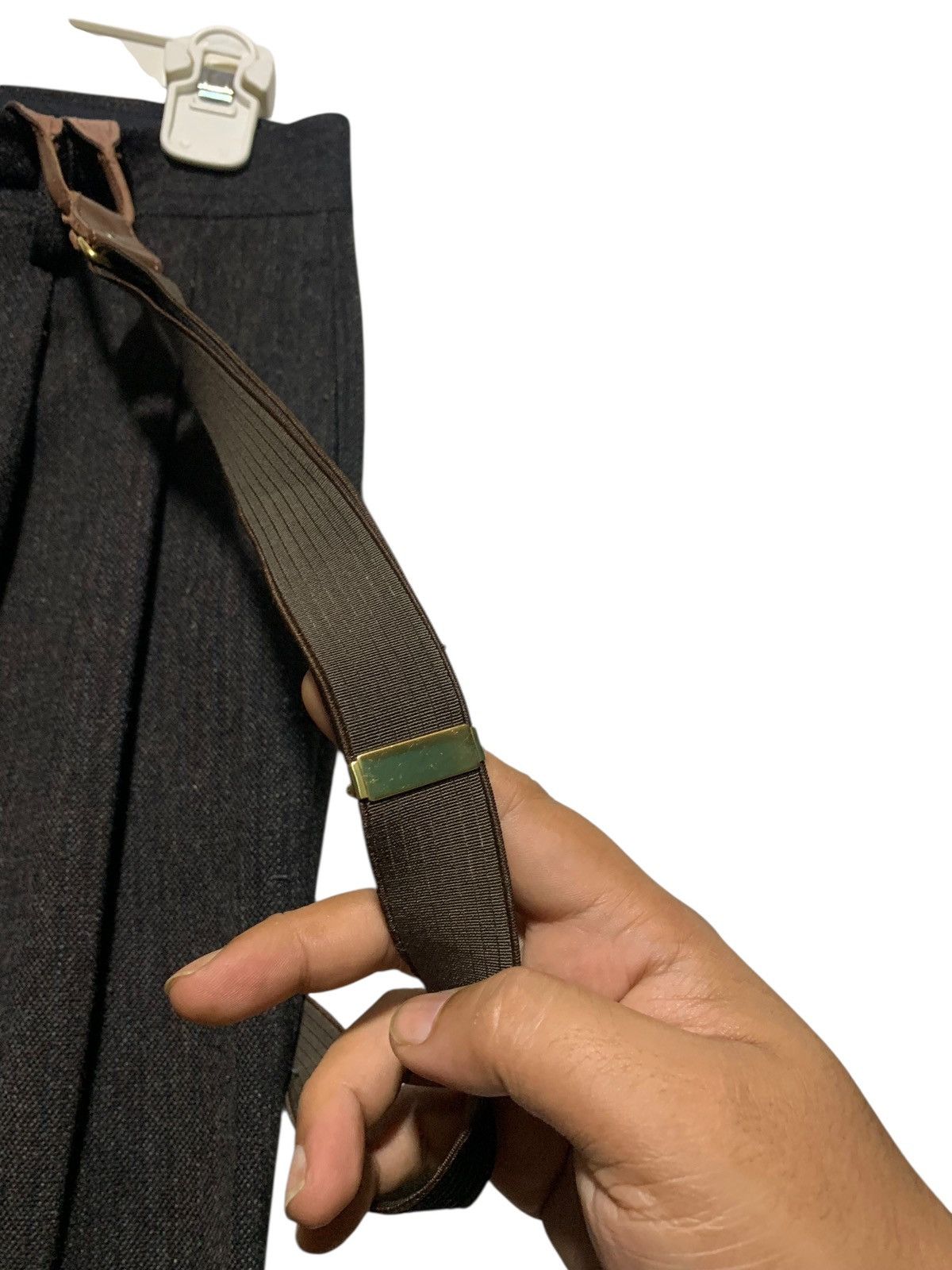 Yohji Yamamoto Vintage Xing For Men suspenders mohair wool trouser pants Size US 29 - 7 Thumbnail