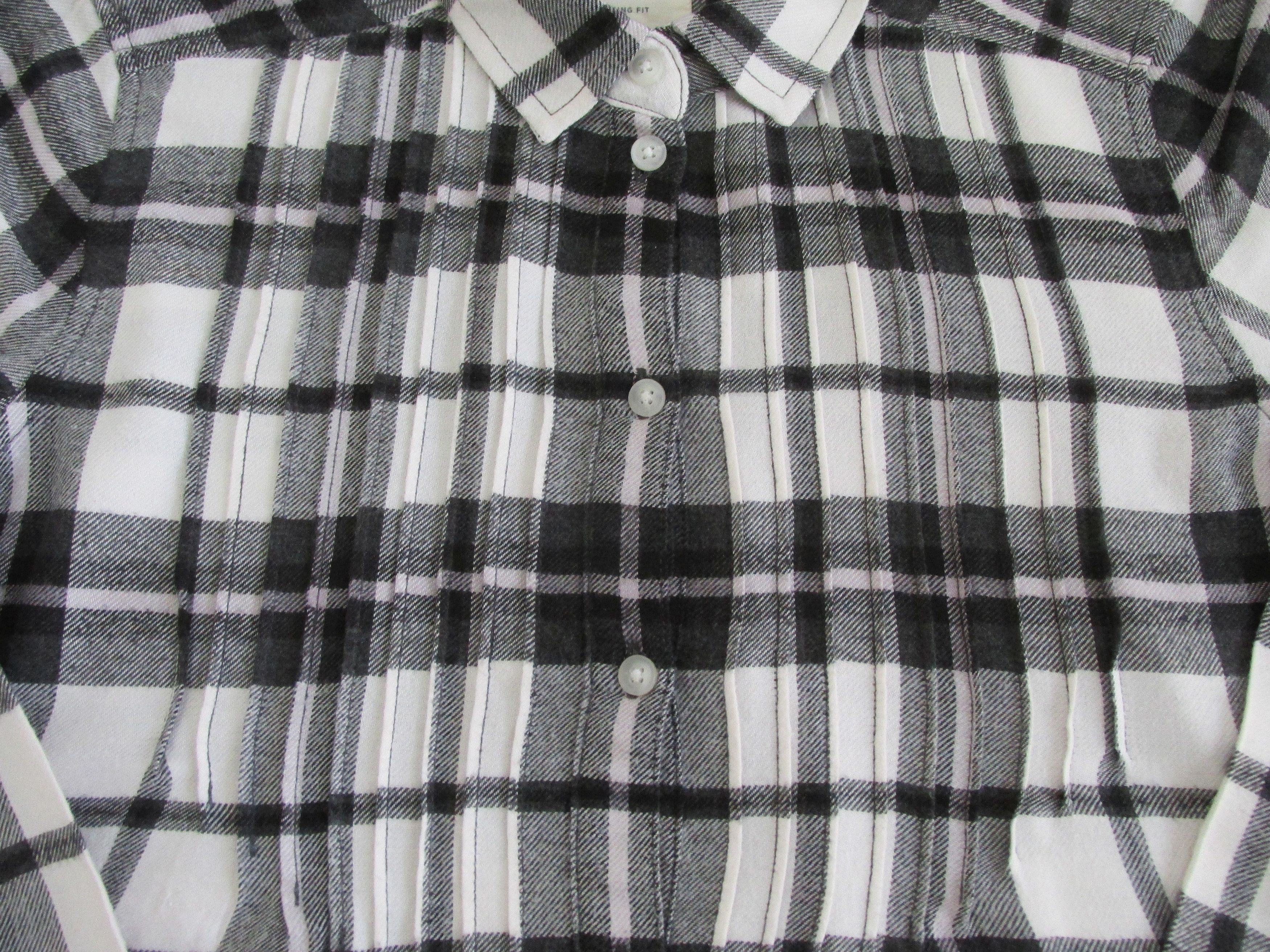 American Eagle Outfitters American Eagle Women's Soft Flannel Pleated Shirt Size Small Size S / US 4 / IT 40 - 3 Thumbnail