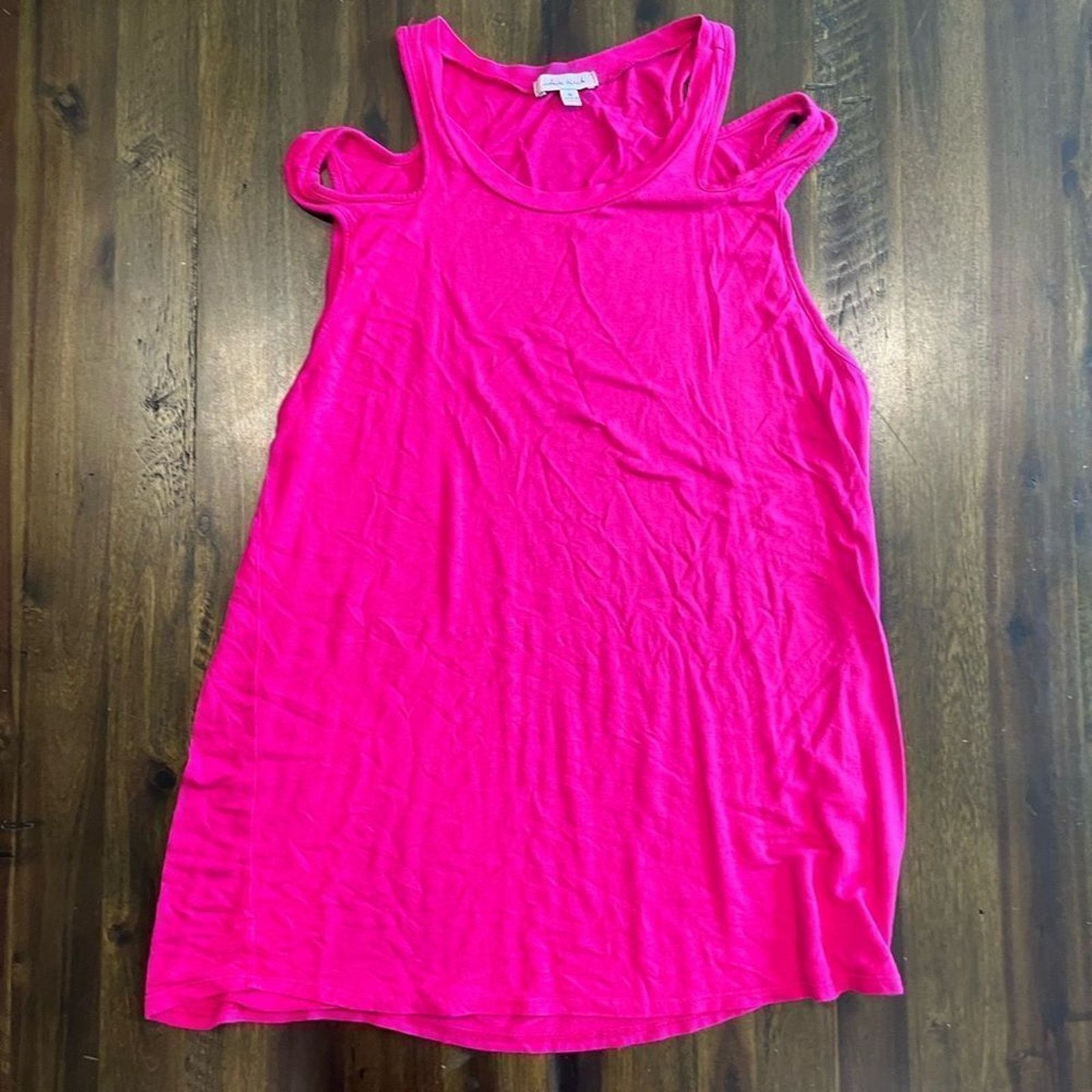 Vintage White Birch Hot Pink Sleeveless Cold Shoulder Blouse Size M Size M / US 6-8 / IT 42-44 - 1 Thumbnail