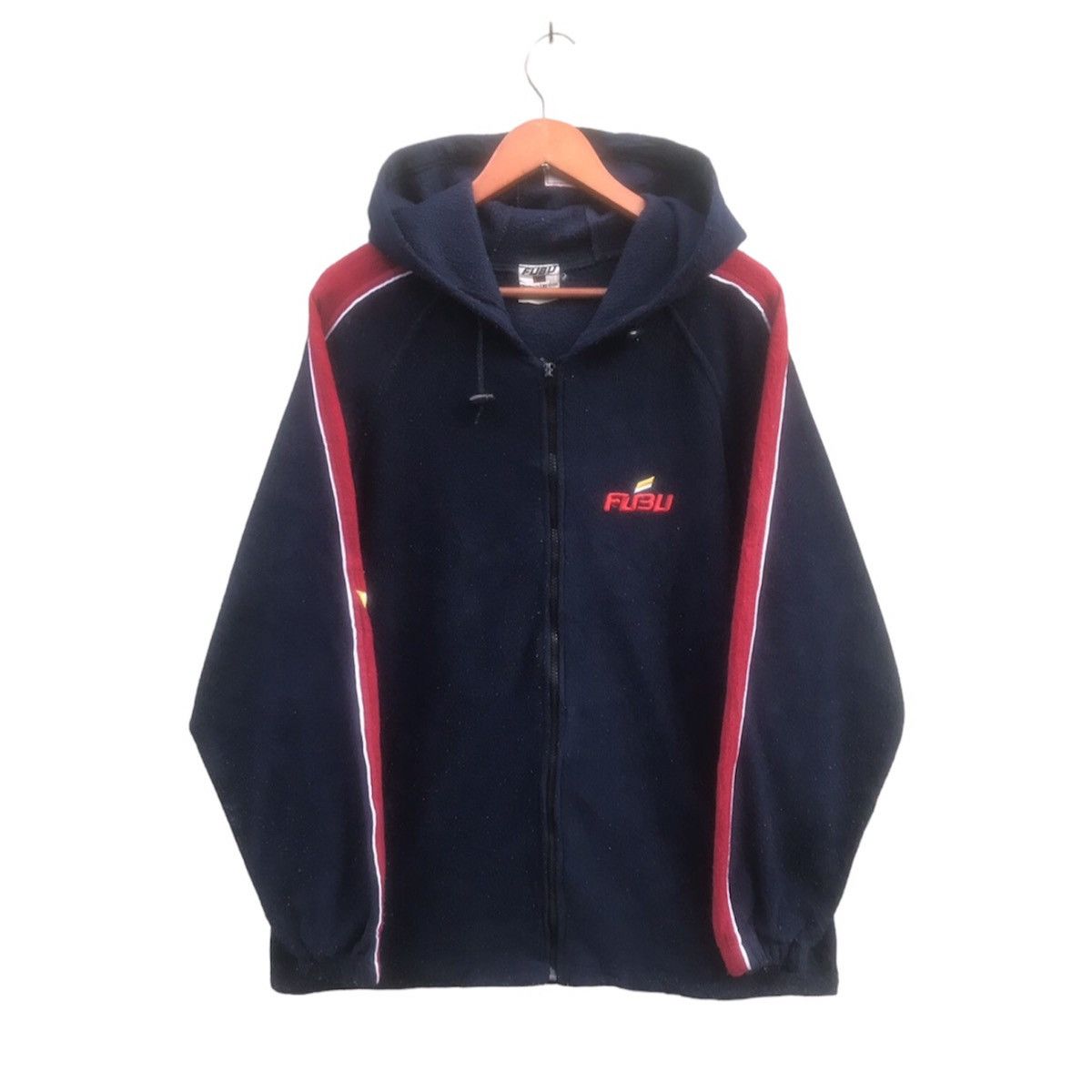Fubu × Rap Tees × Vintage 🔥Rare🔥Vintage Fubu Sports Big Logo Embroidery Sherpa Fleece Size US L / EU 52-54 / 3 - 3 Thumbnail
