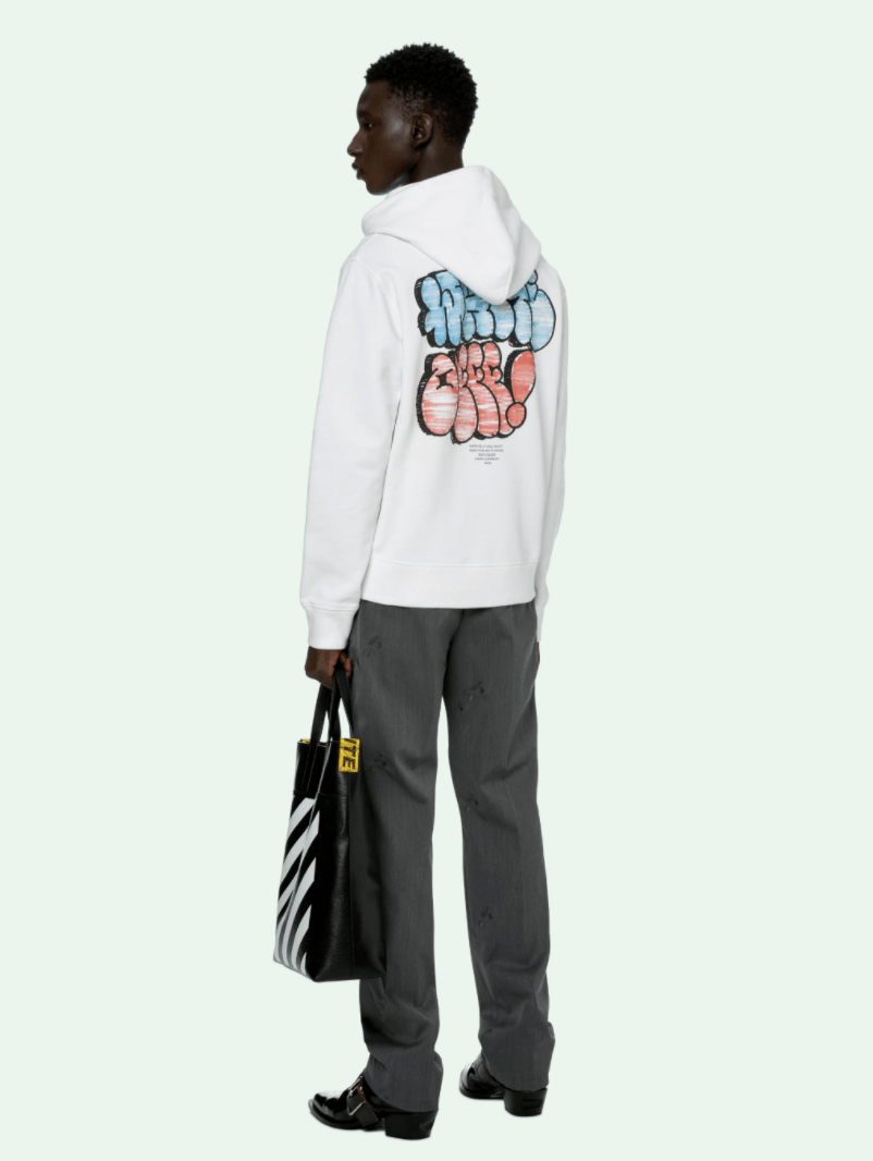 Off-White White Graff Logo Hoodie Size US M / EU 48-50 / 2 - 4 Thumbnail