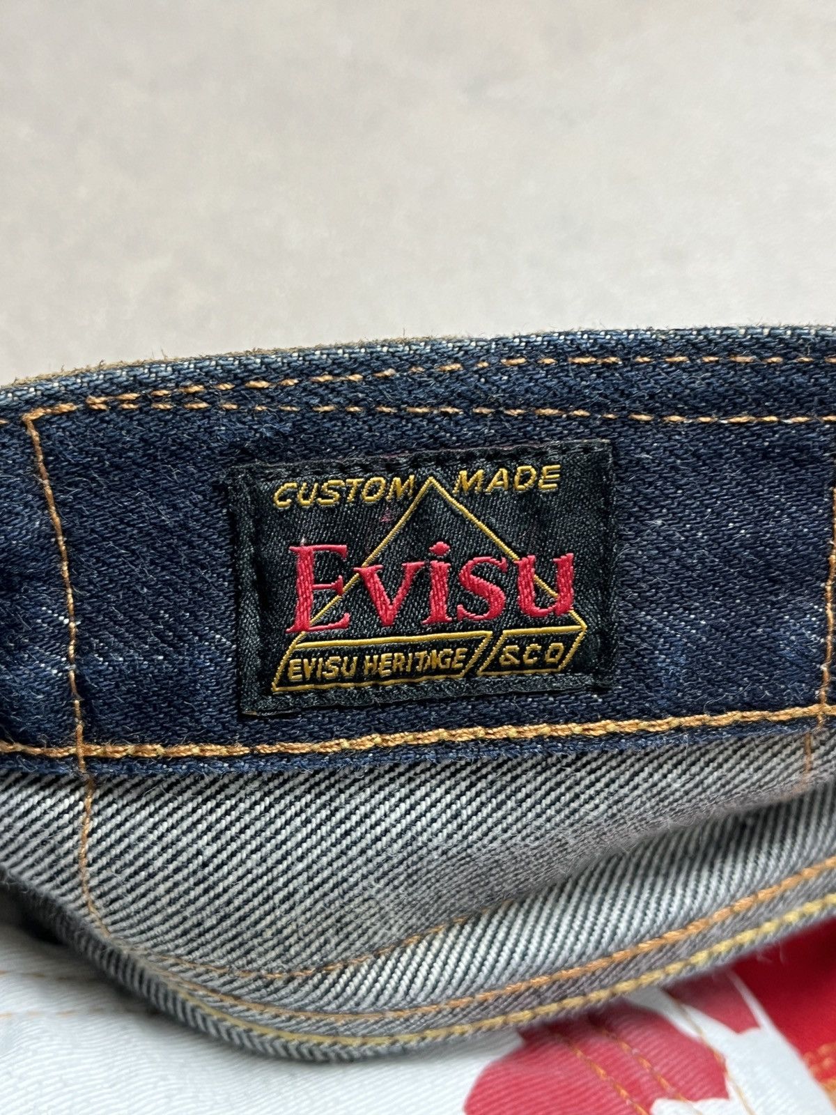 Evisu Evisu Big Embroidered Daicock Selvedge Jeans Size US 33 - 14 Thumbnail