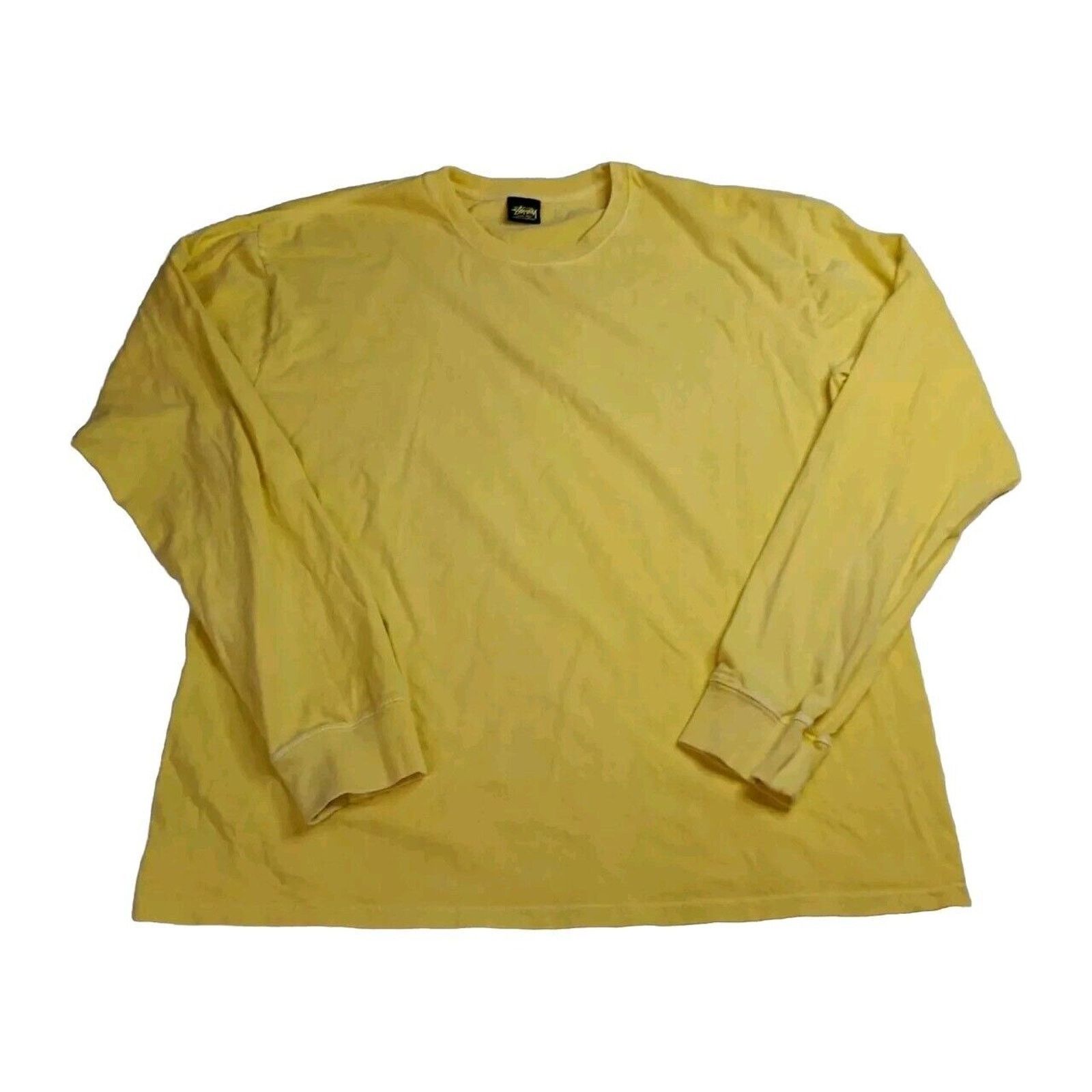 Stussy Stussy Shirt Men's XL Yellow Long Sleeve Crew Neck Skate Size US XL / EU 56 / 4 - 1 Thumbnail