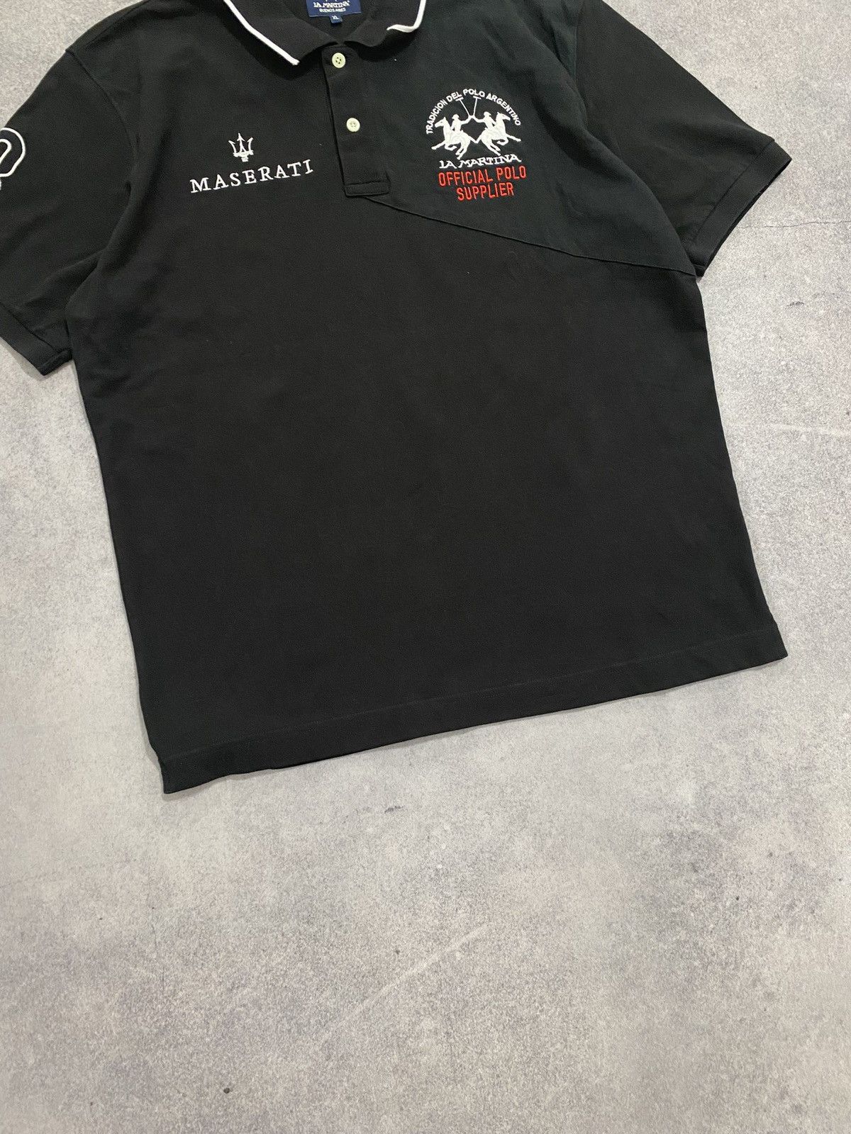 La Martina La Martina Maserati Polo T-Shirt Embroidered Logo Size US XL / EU 56 / 4 - 2 Thumbnail