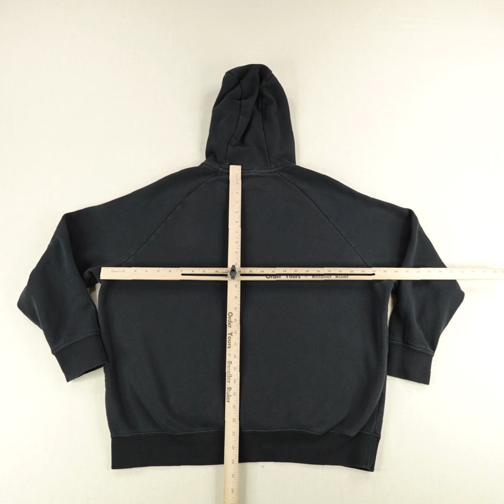 Nike VINTAGE Nike Hoodie Womens Medium Black Oversized Fit Center Swoosh Sweatshirt Pullover Size M / US 6-8 / IT 42-44 - 7 Thumbnail