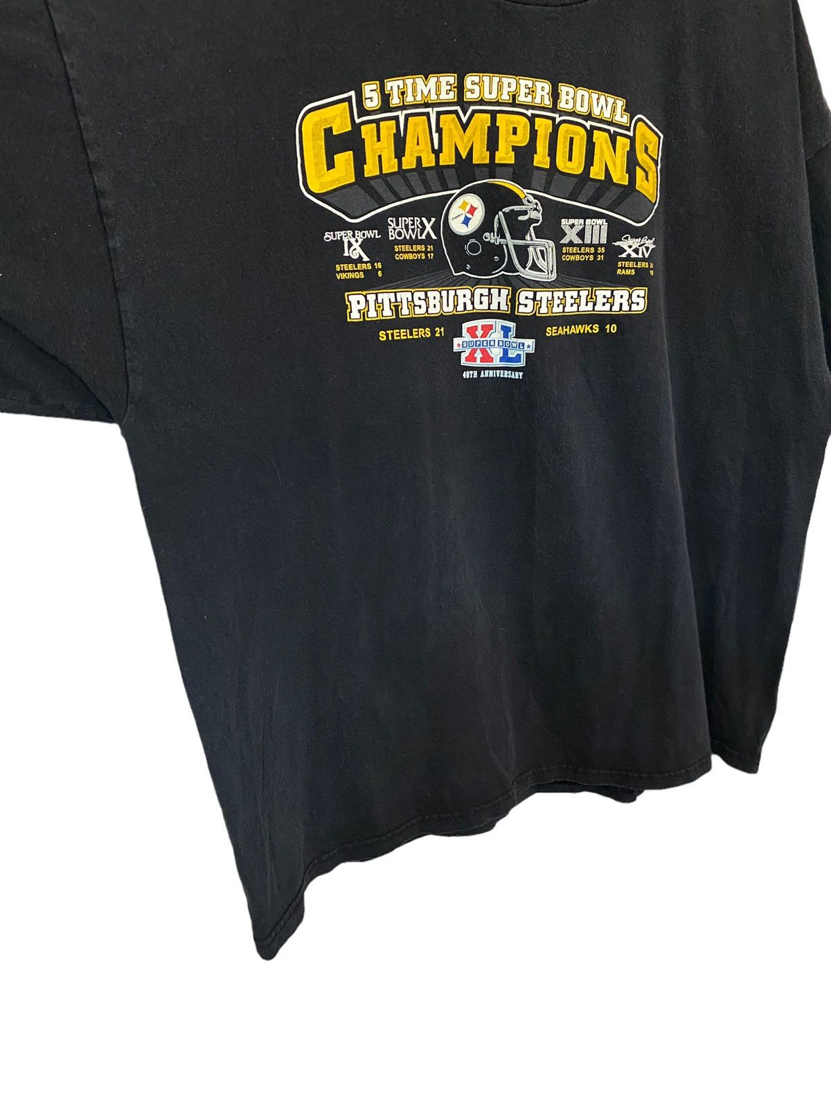 NFL Vintage Pittsburgh Steelers Super Bowl Champions Shirt Faded Size US XL / EU 56 / 4 - 4 Thumbnail