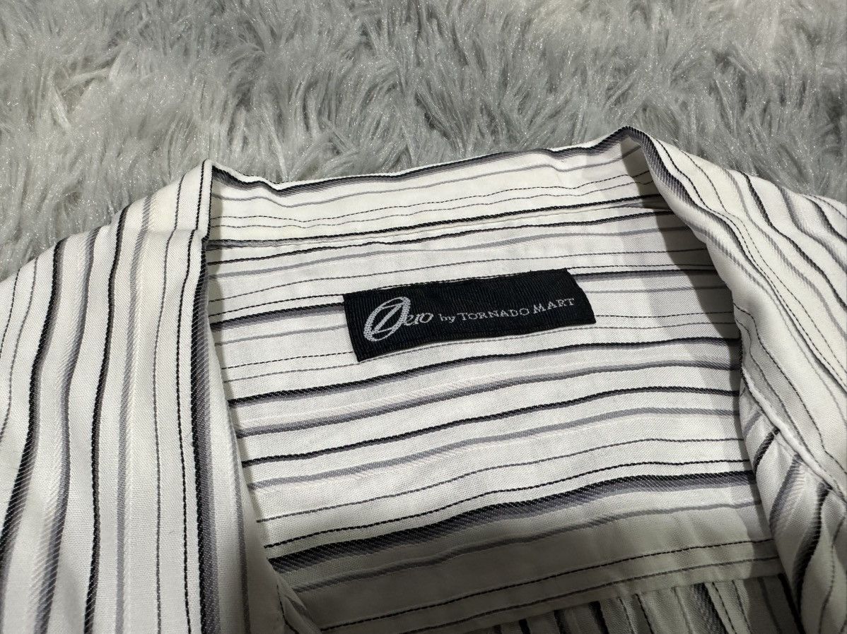 Tornado Mart 🔥Y2K Zero By Tornado Mart Shirt Reverse Striped Asym Patch Size US M / EU 48-50 / 2 - 6 Thumbnail